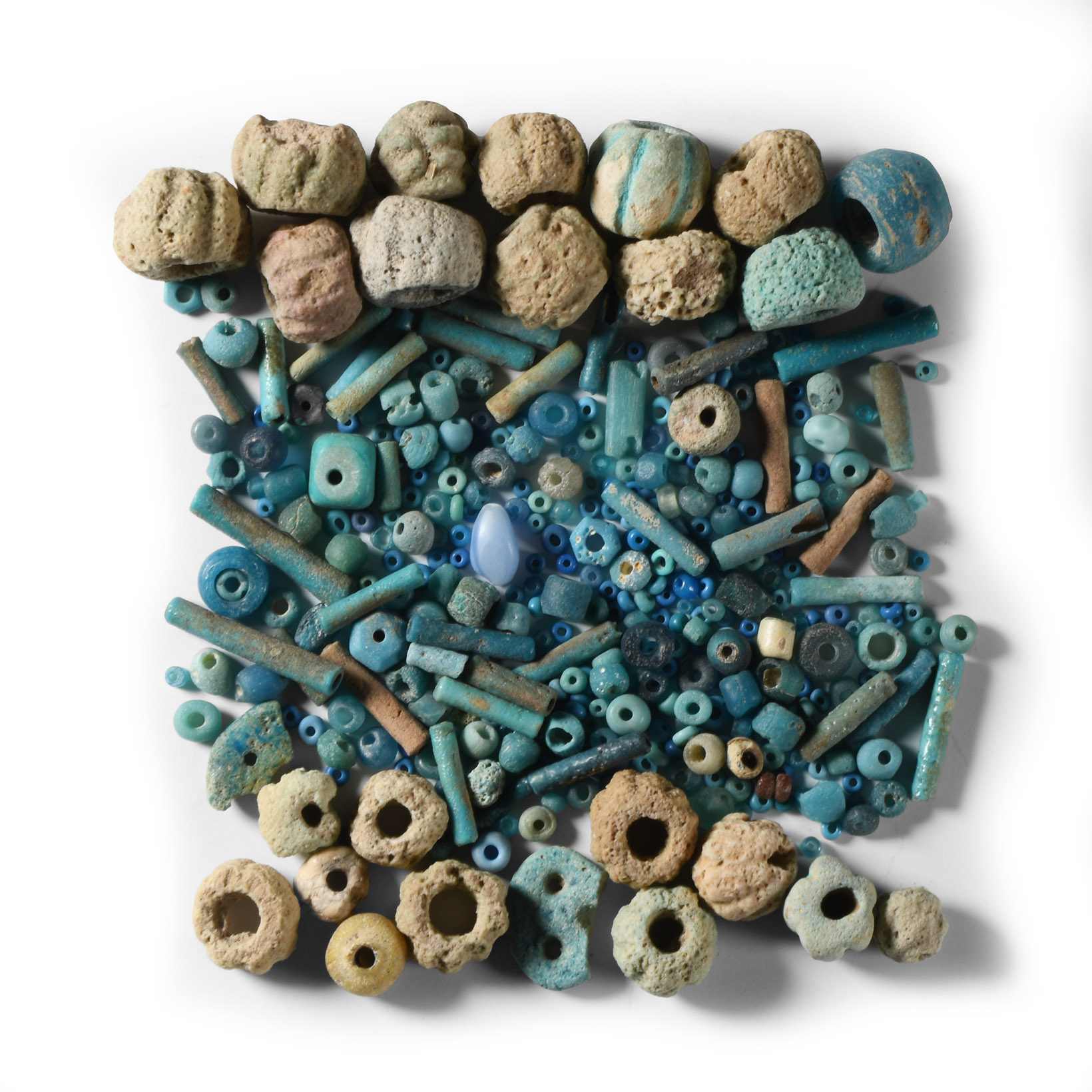 Egyptian Mixed Faience Bead Group
