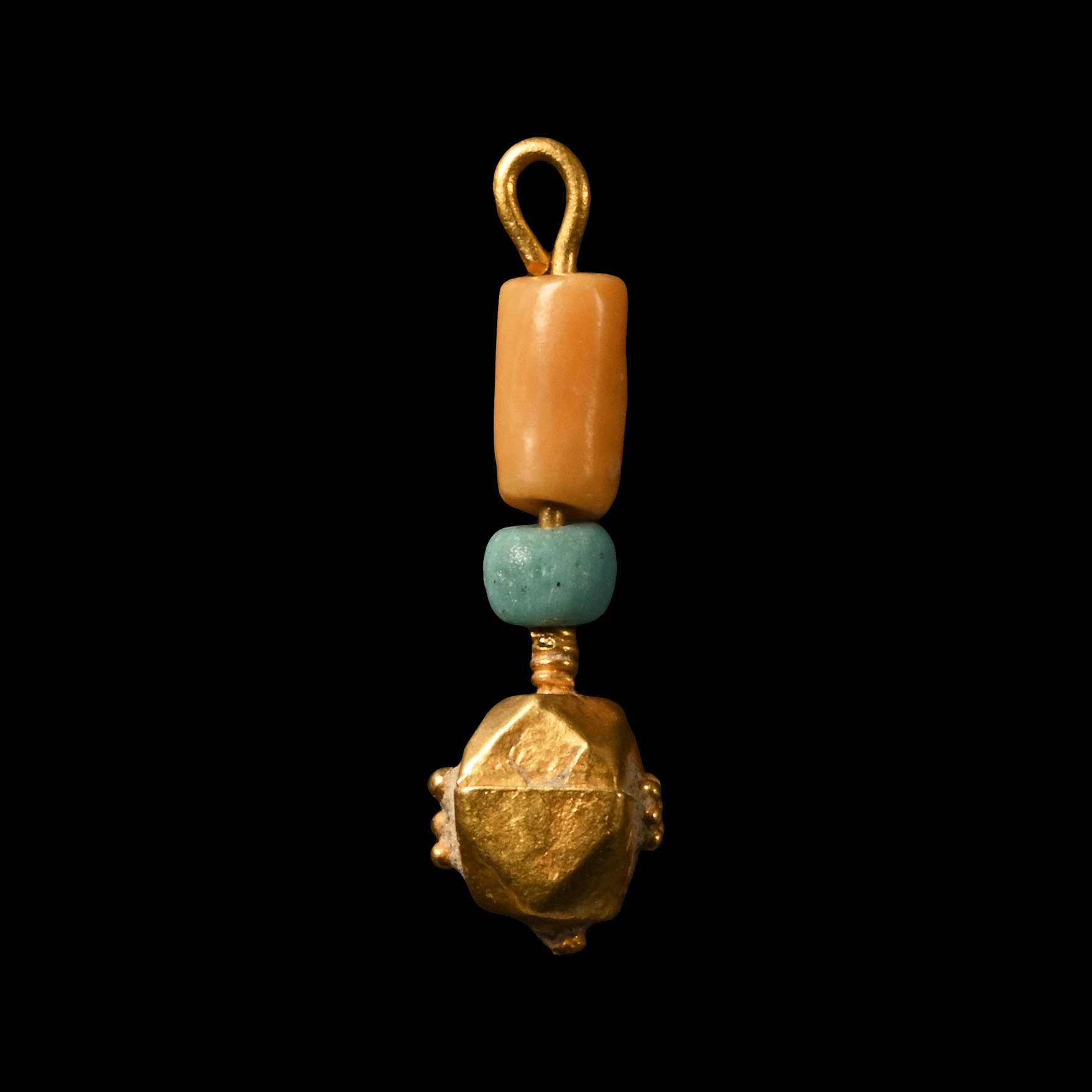 Western Asiatic Gold Pendant with Beads