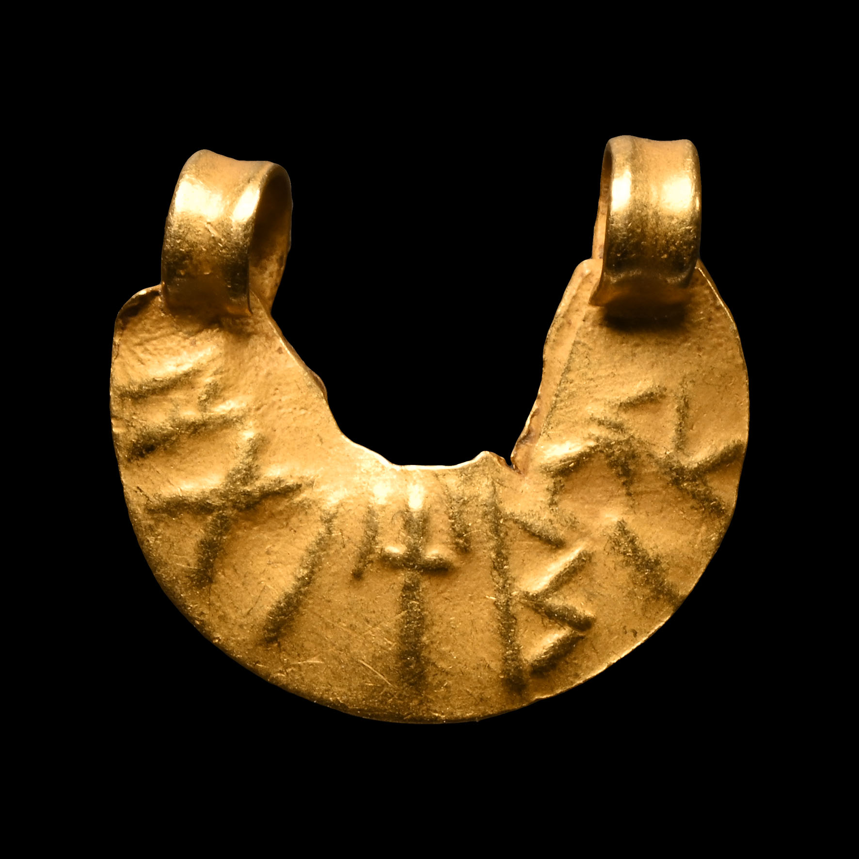 Gold Collar Bead with Sabean Inscription