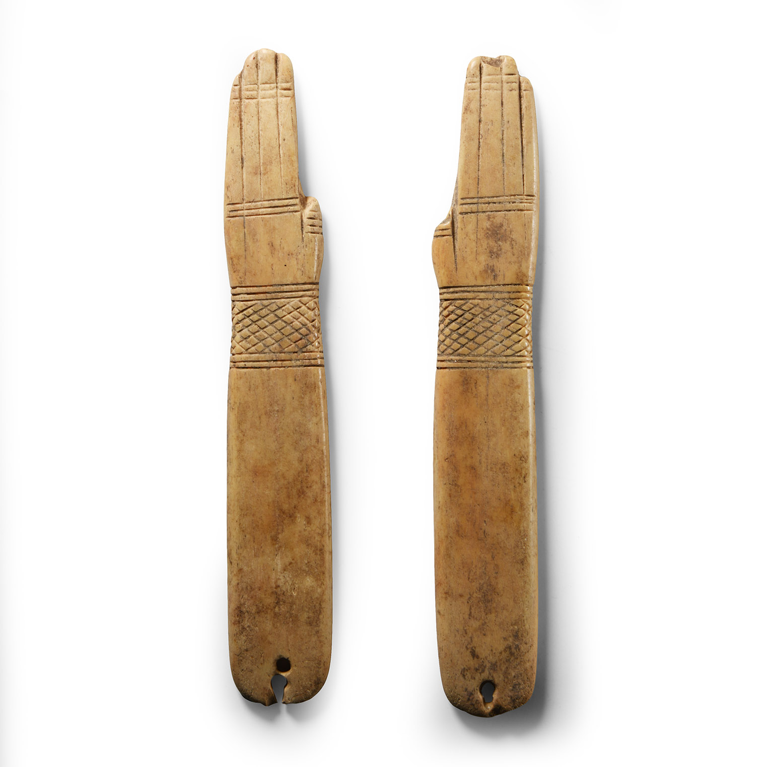 Large Egyptian Bone Doll's Arms