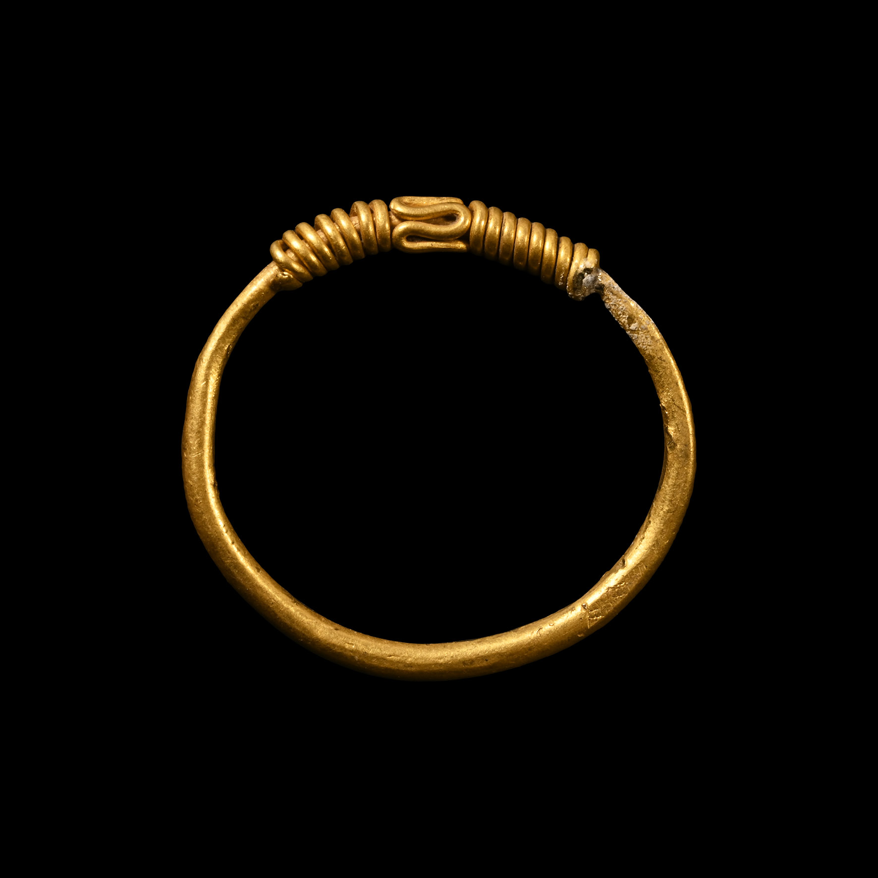 Viking Age Gold Twisted Wire Terminal Ring