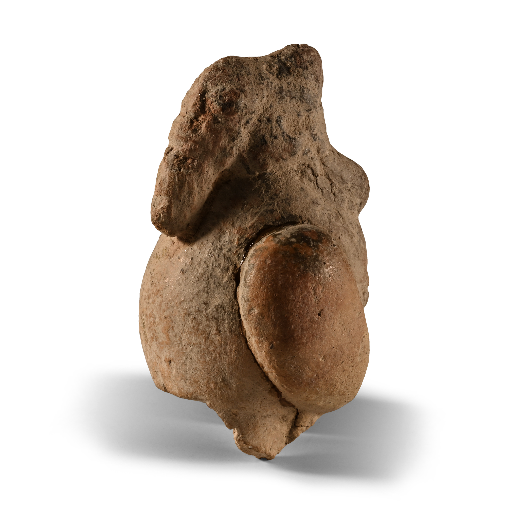 Western Asiatic Terracotta Winged God with Cuneiform Inscription to the Wing and Back