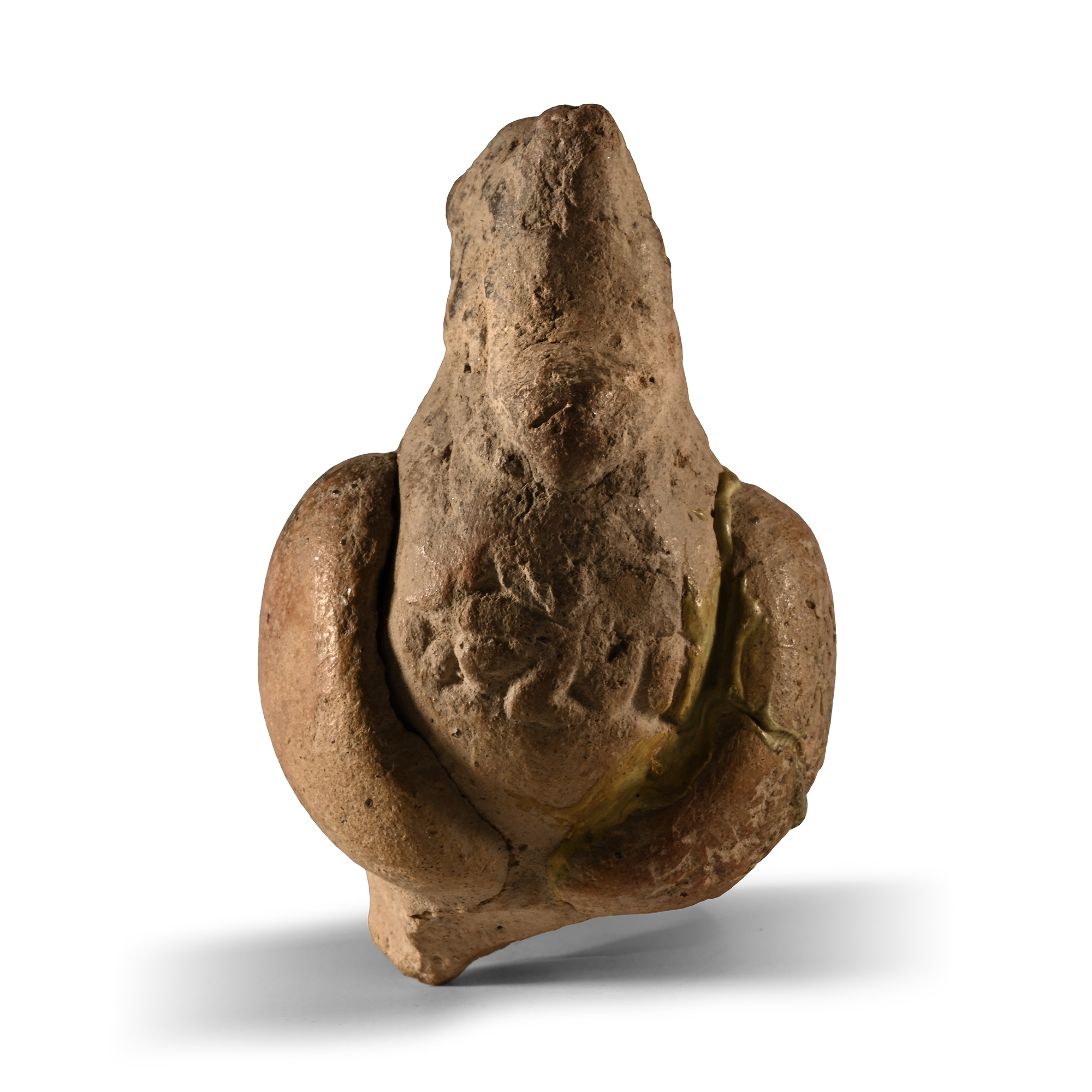 Western Asiatic Terracotta Winged God with Cuneiform Inscription to the Wing and Back