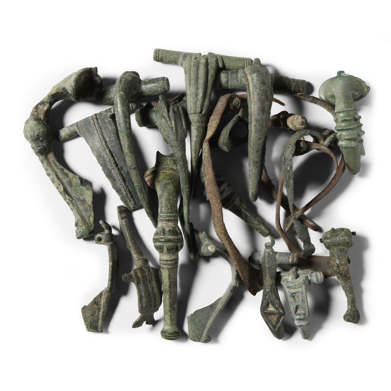 Roman Bronze Bow Brooch Group