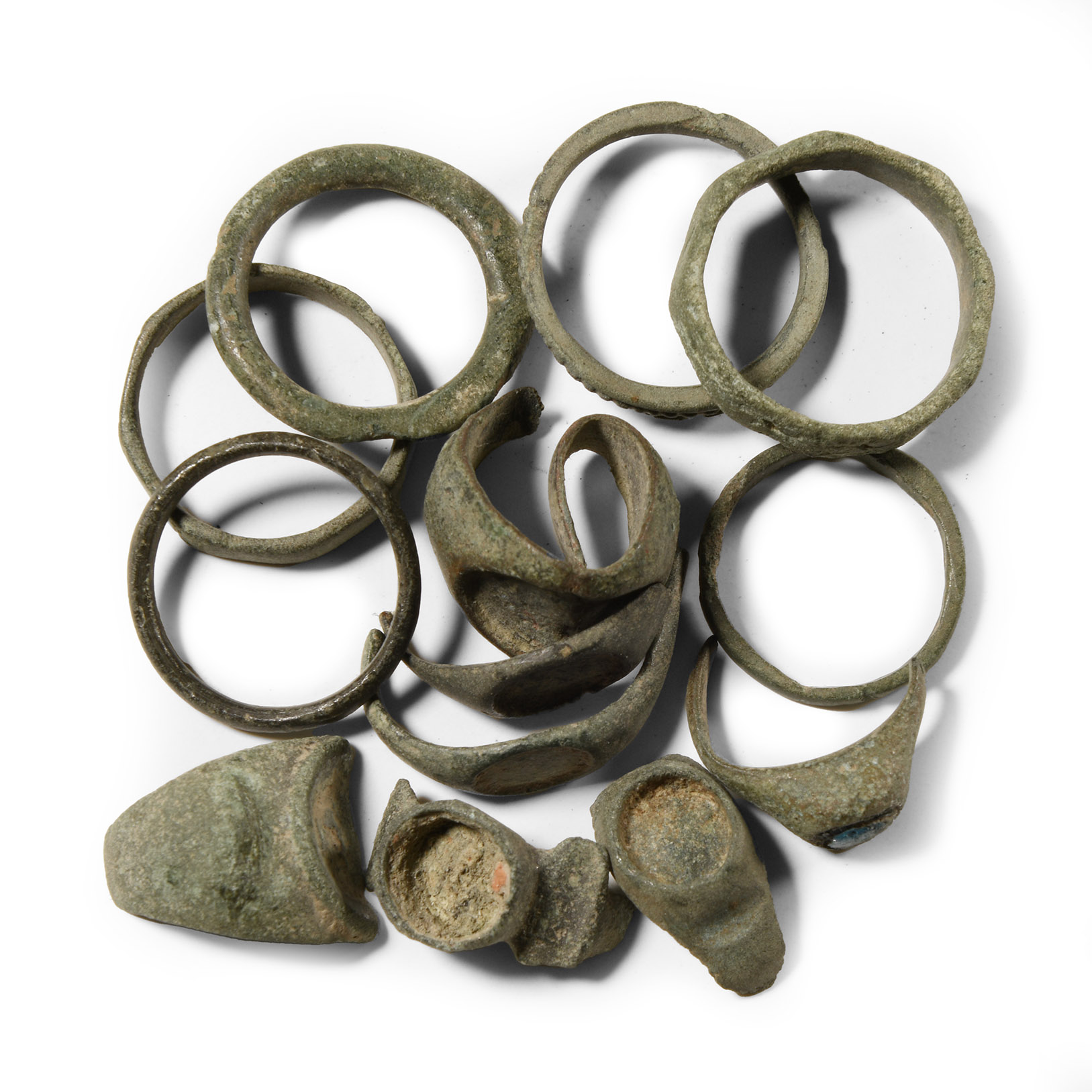 Roman Bronze Ring and Bezel Group