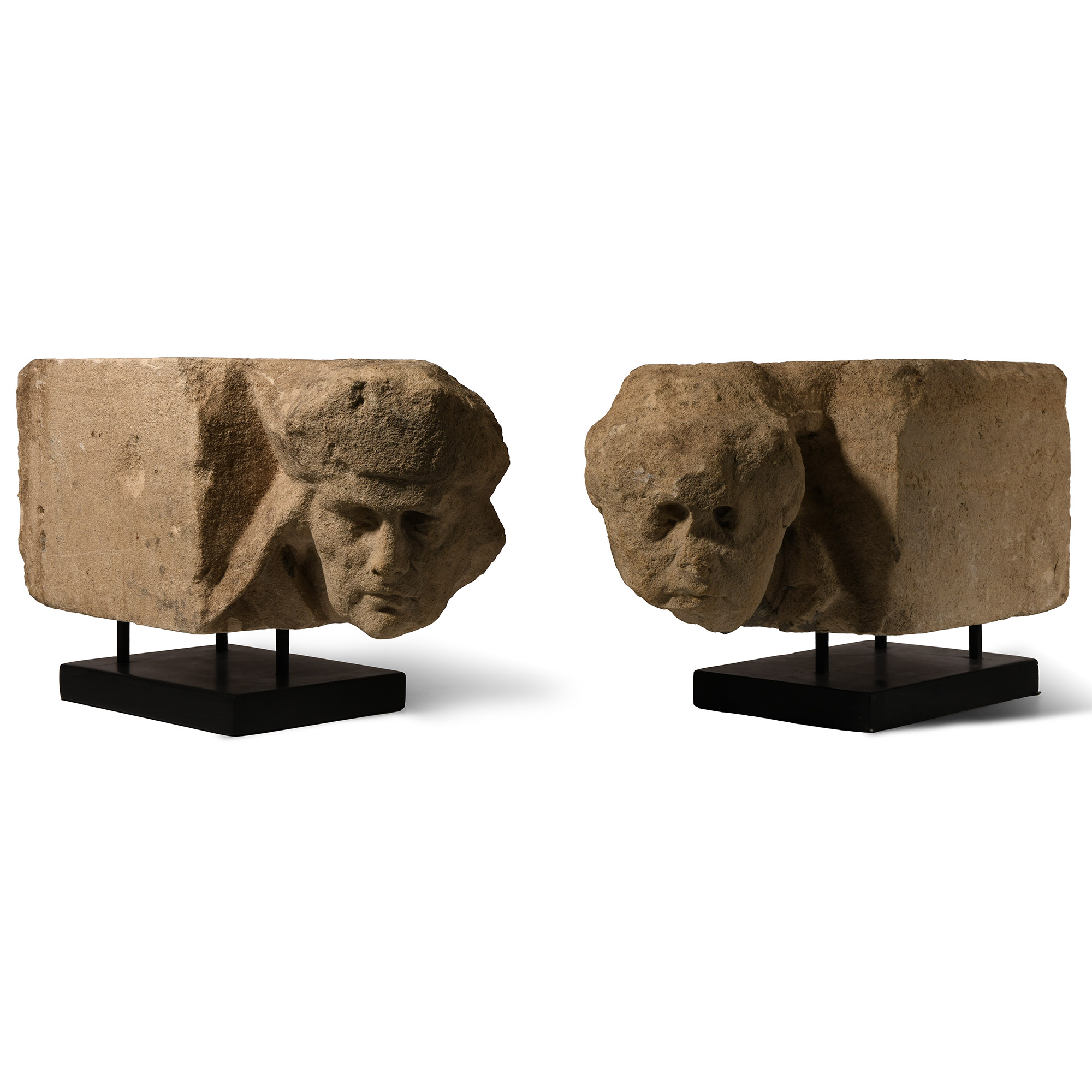 Medieval Pair of English Limestone Corbels