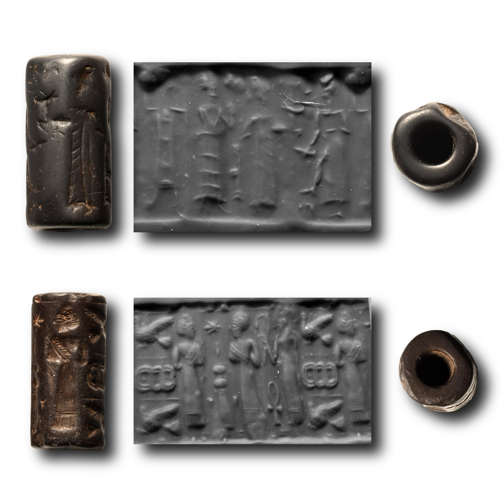 Mesopotamian Cylinder Seal Group with Scenes
