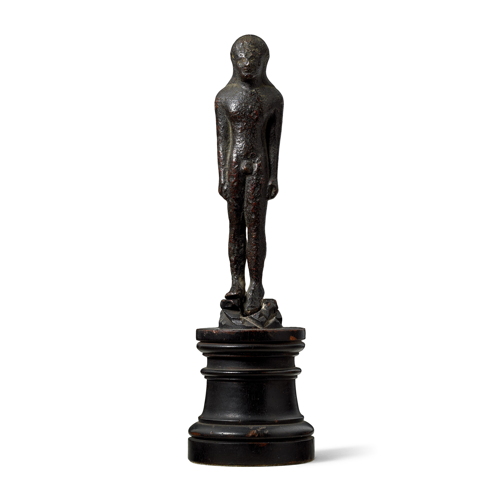 Greek Bronze Naked Youth Statuette