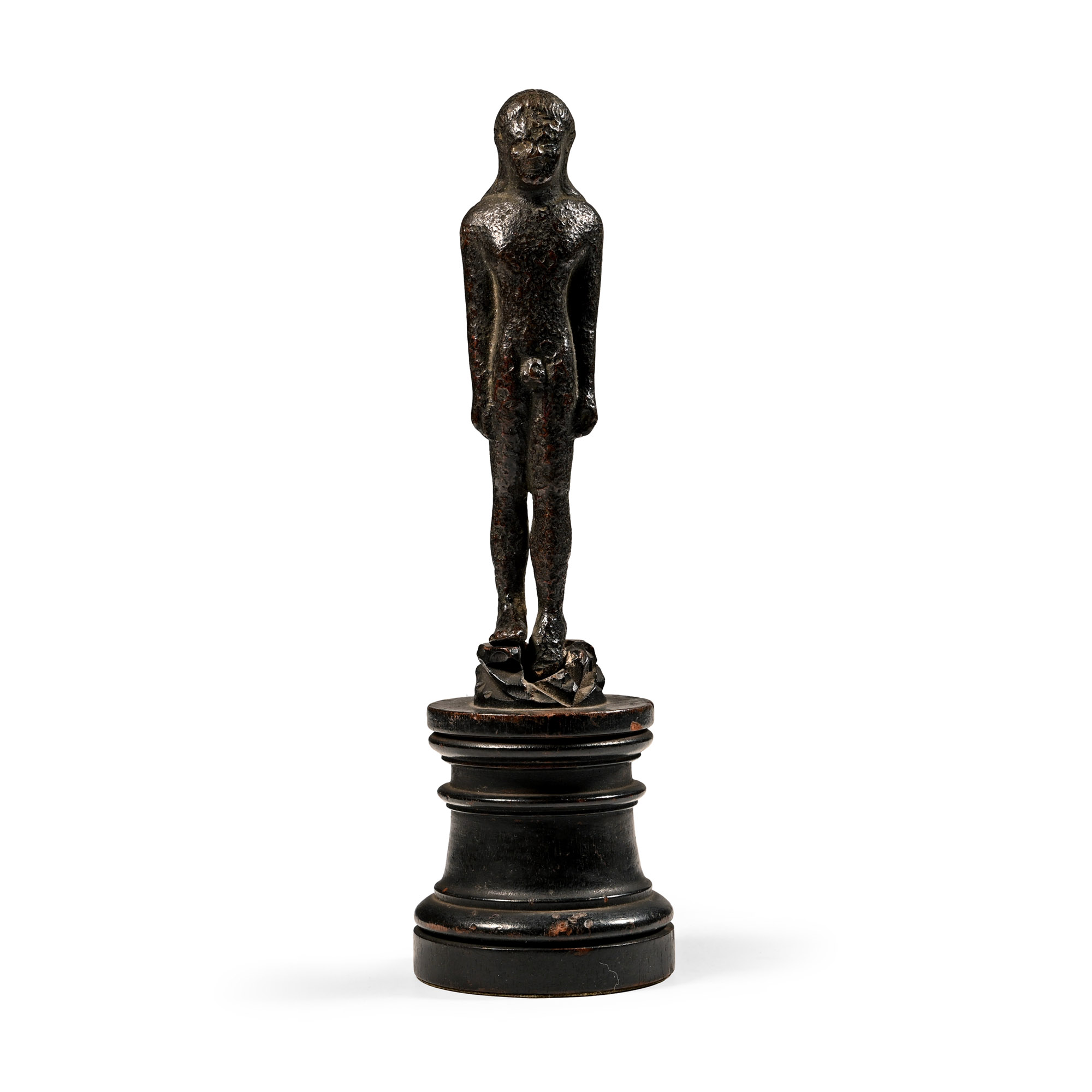 Greek Bronze Naked Youth Statuette