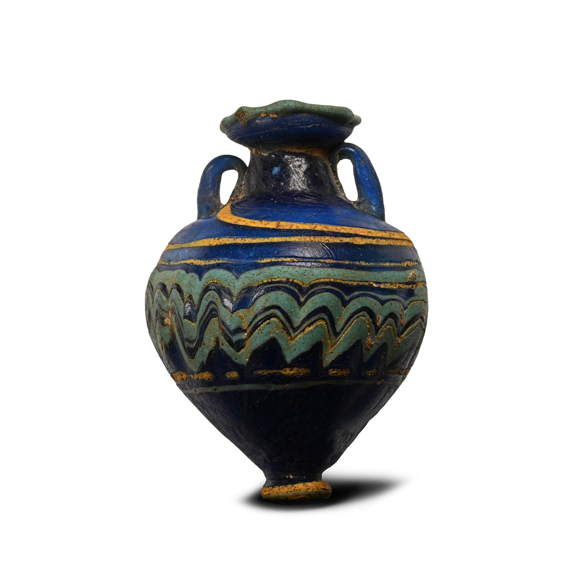 Greek Core-Formed Glass Aryballos