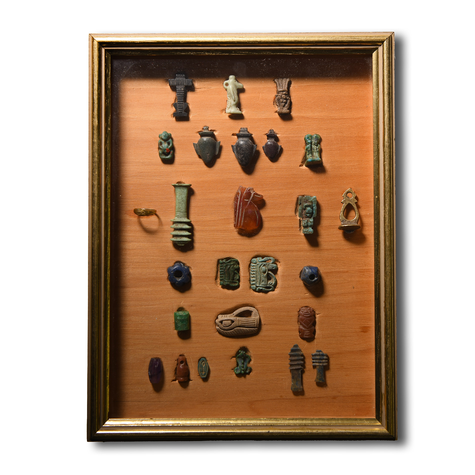 Egyptian Hardstone and Faience Amulets and Other Items