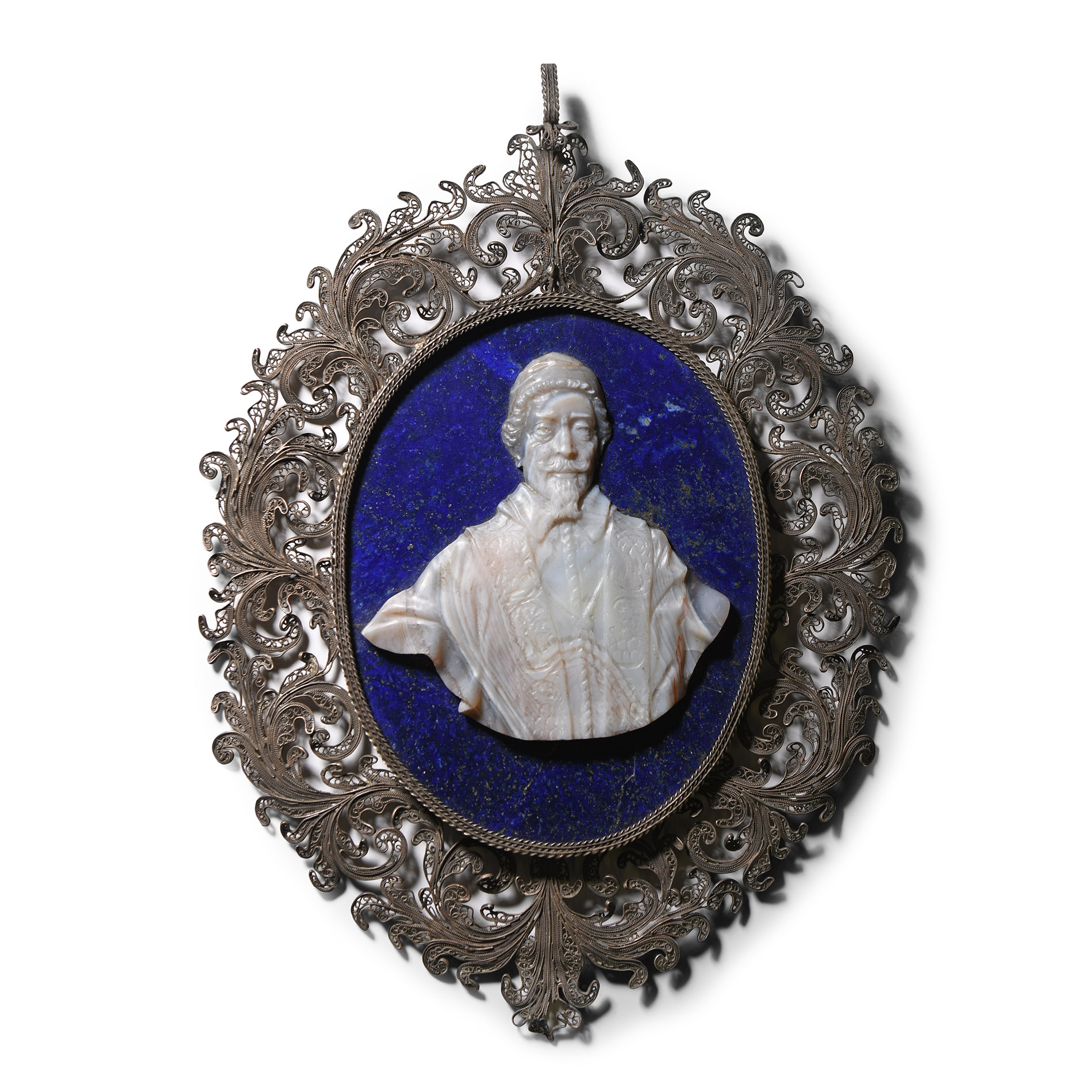 Silver Plaque with Cameo of Pope Alexander VII