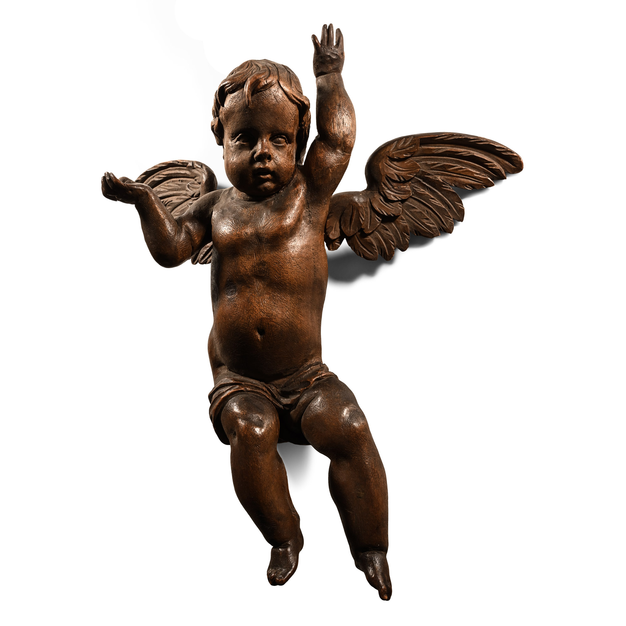 Large Wooden Putto