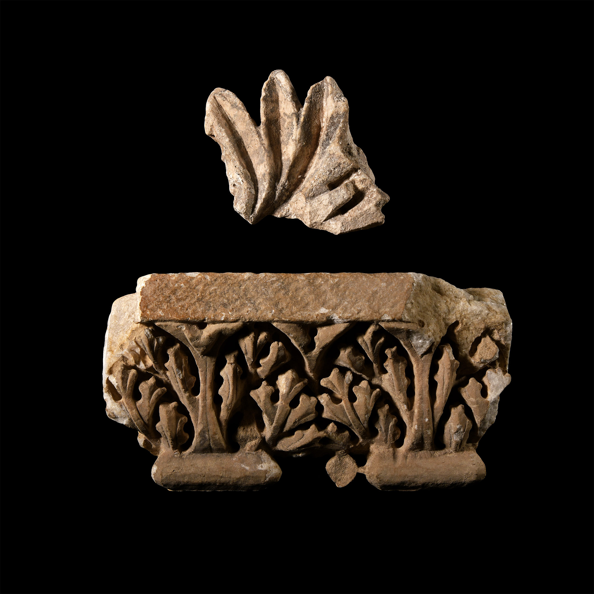 Roman Marble Cornice Fragment Group