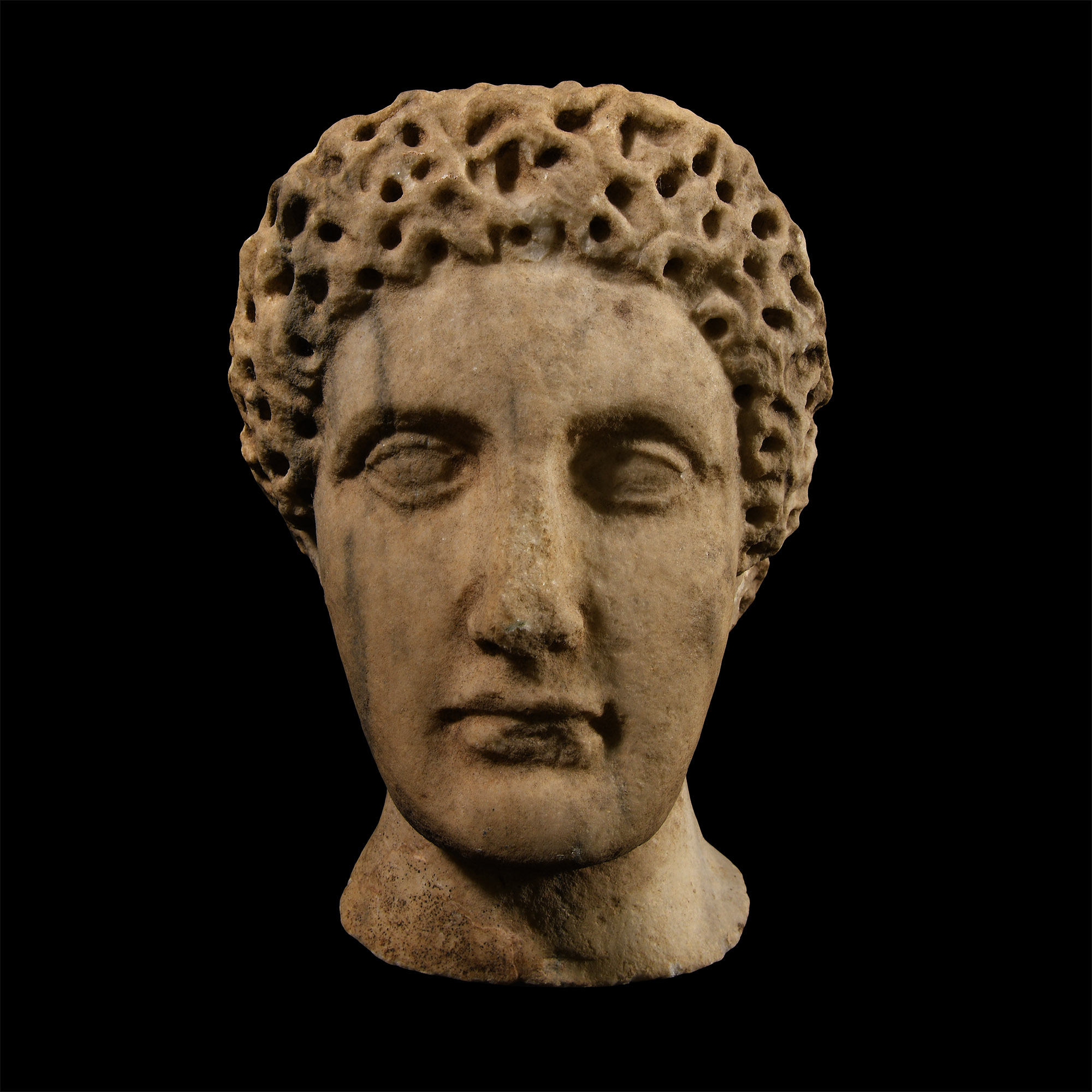 Roman Style Marble Head of a Noble Lady