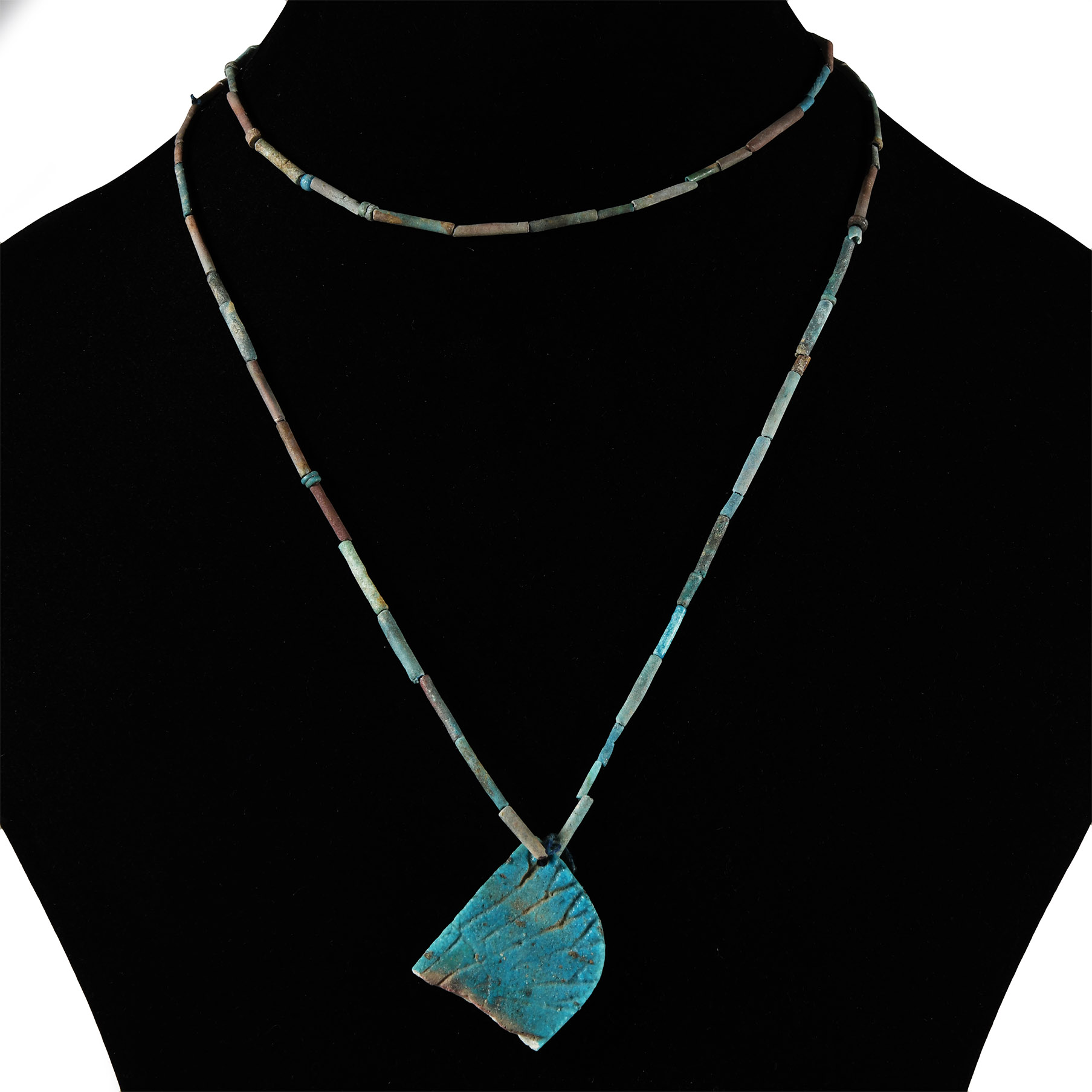 Egyptian Faience Mummy Bead Necklace