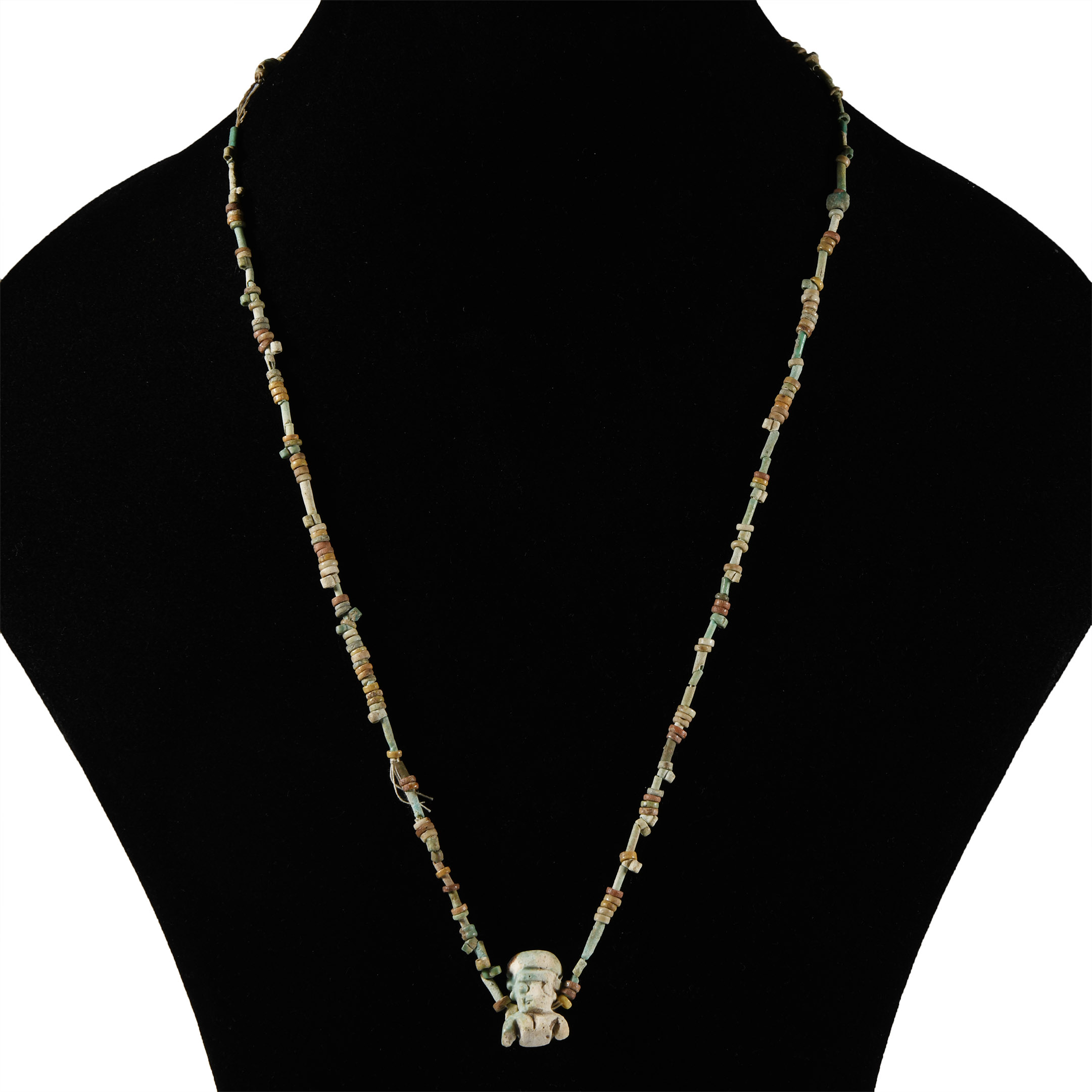 Egyptian Faience Mummy Bead Necklace