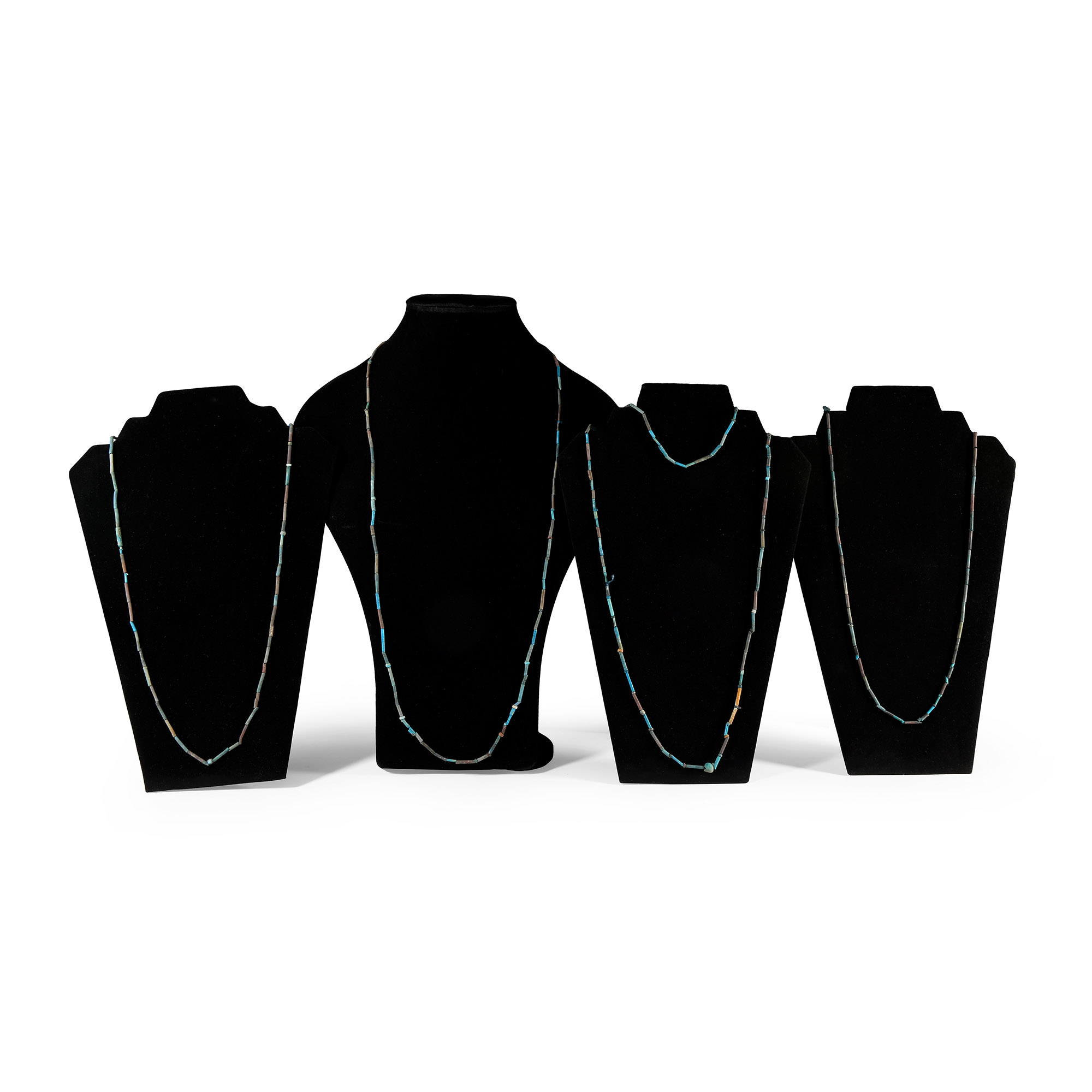 Egyptian Faience Mummy Bead Necklace Group