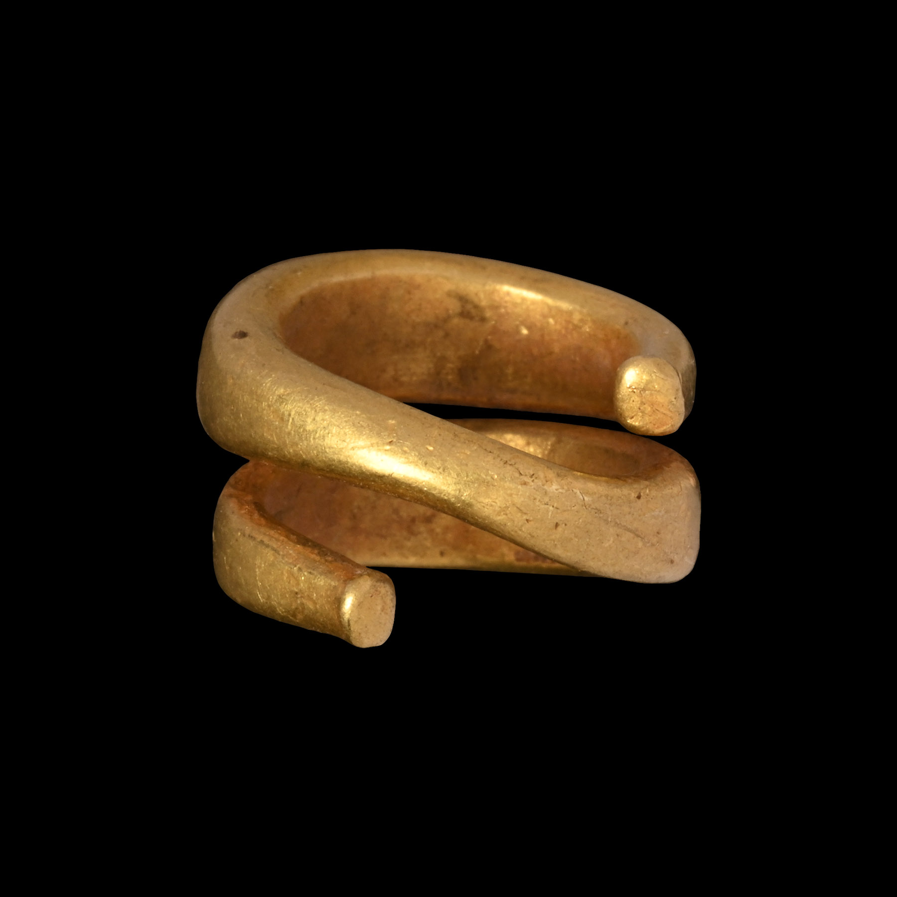 Bronze Age Heavy Gold Spiral Hair Ring