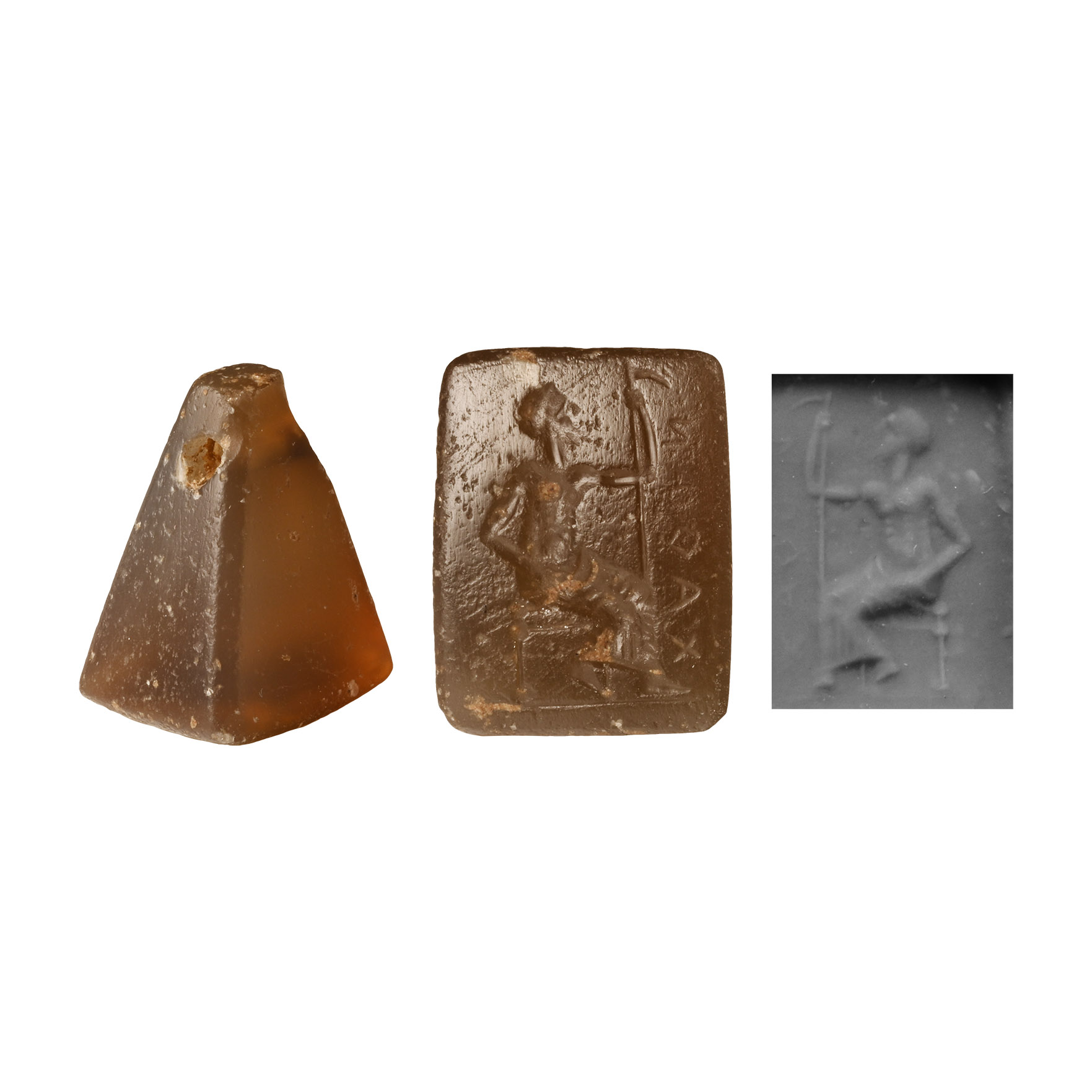 Greek Pyramid Seal with Inscription