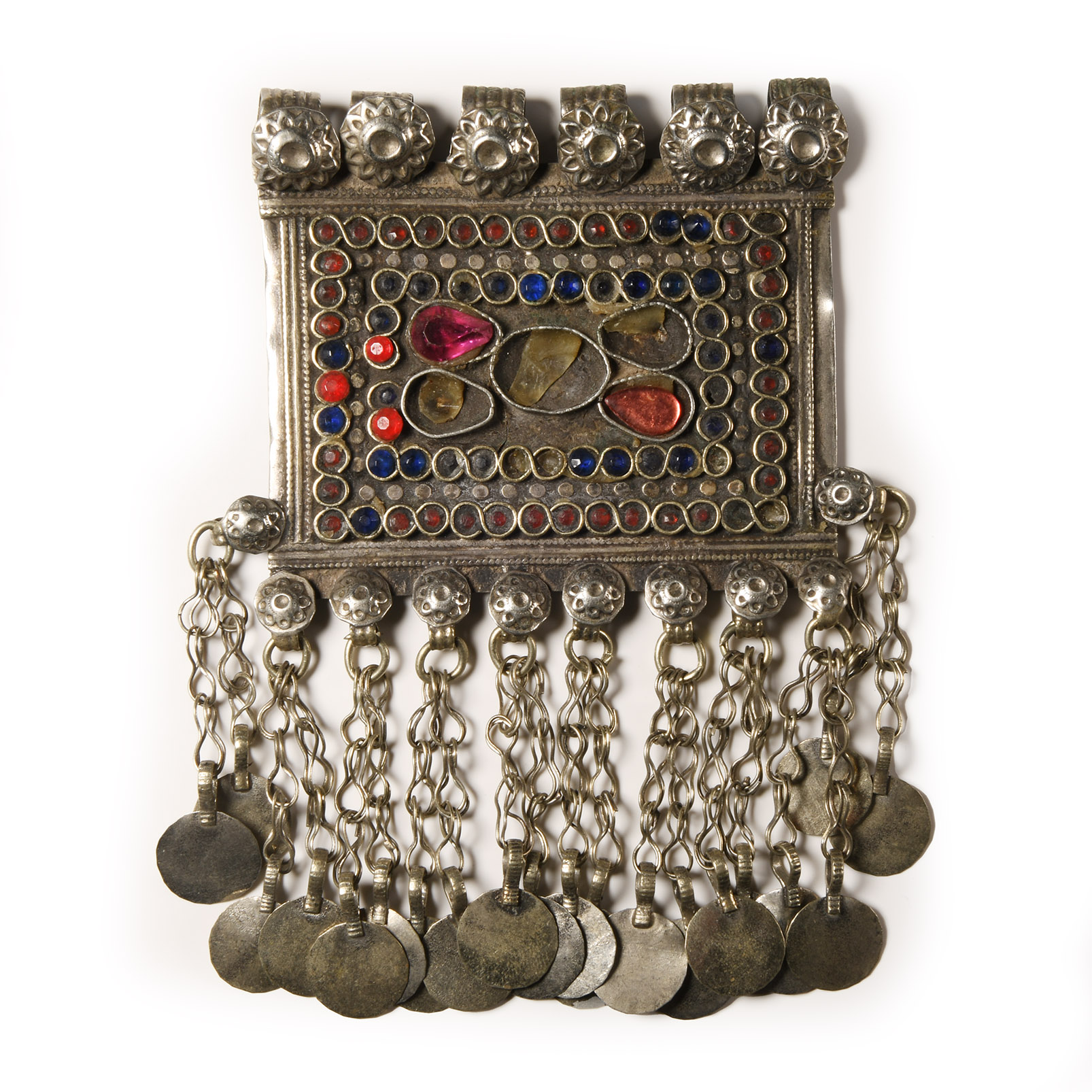 Tribal Silver-Coloured Metal Pendant