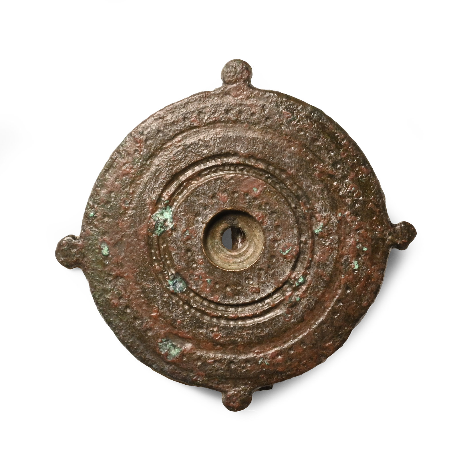 Roman Bronze Discoid Plate Brooch