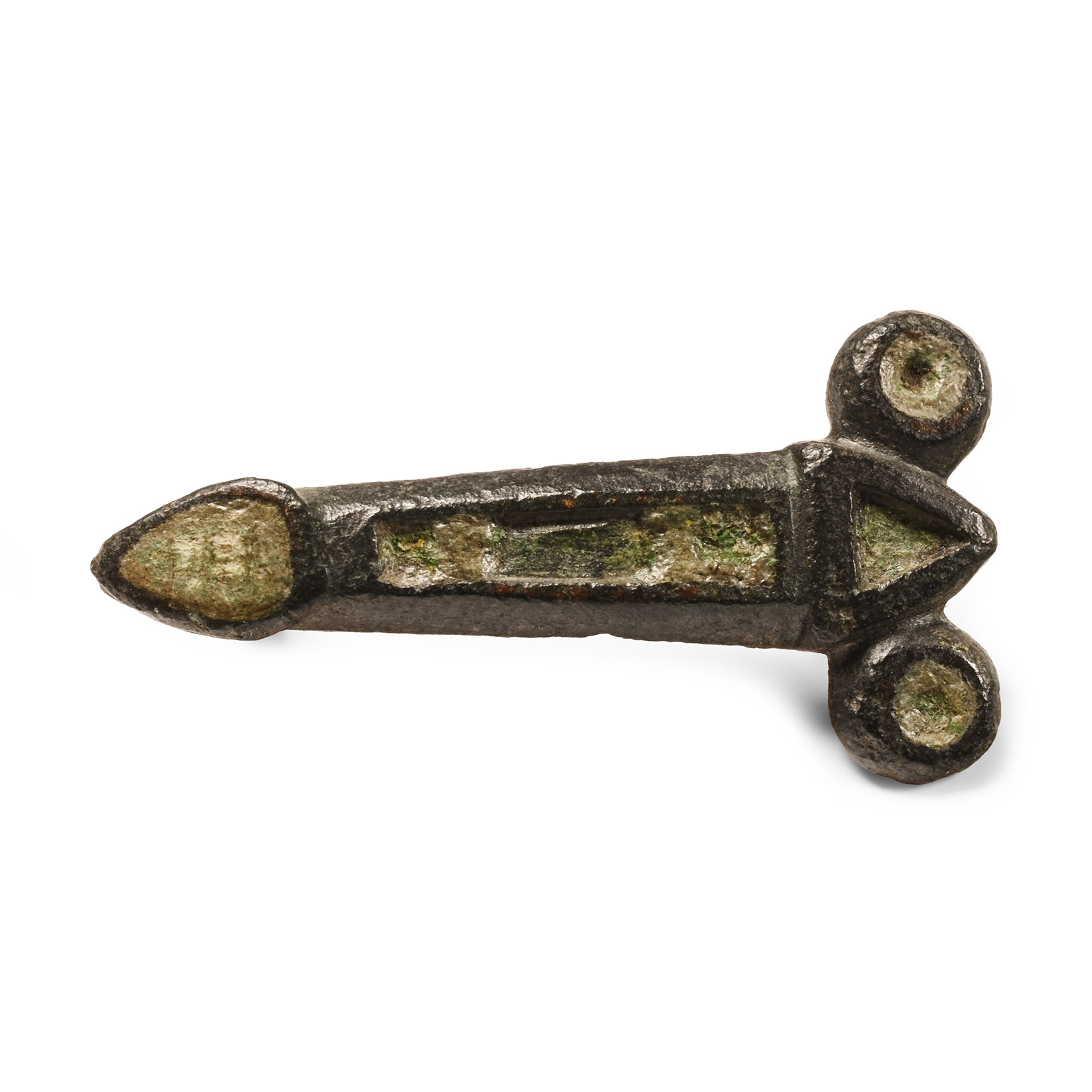 Roman Enamelled Bronze Phallic Mount