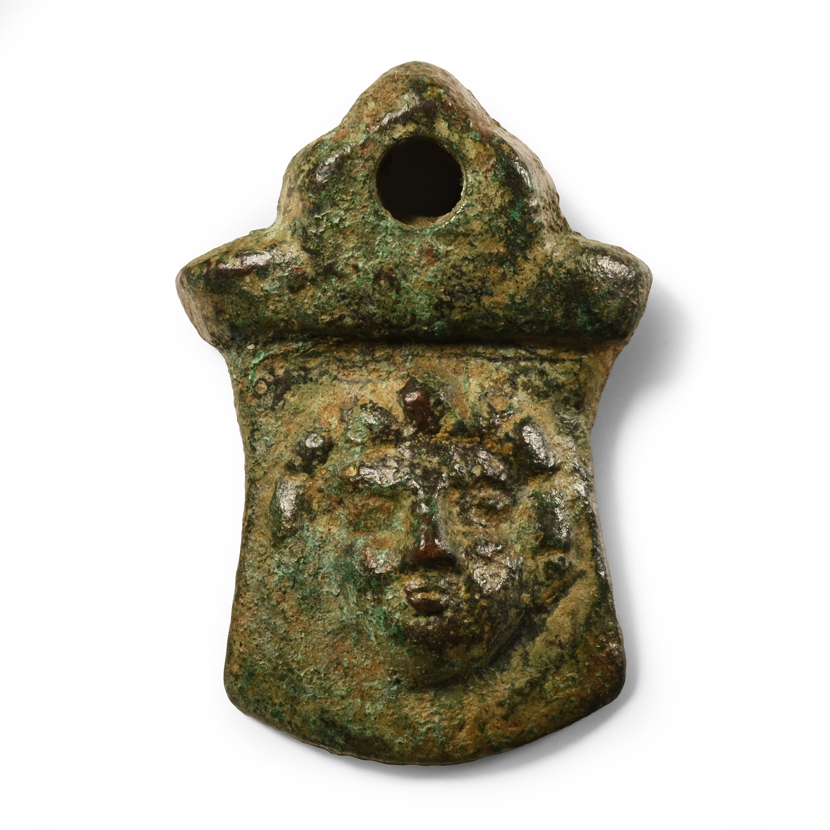 Roman Bronze Figural Escutcheon