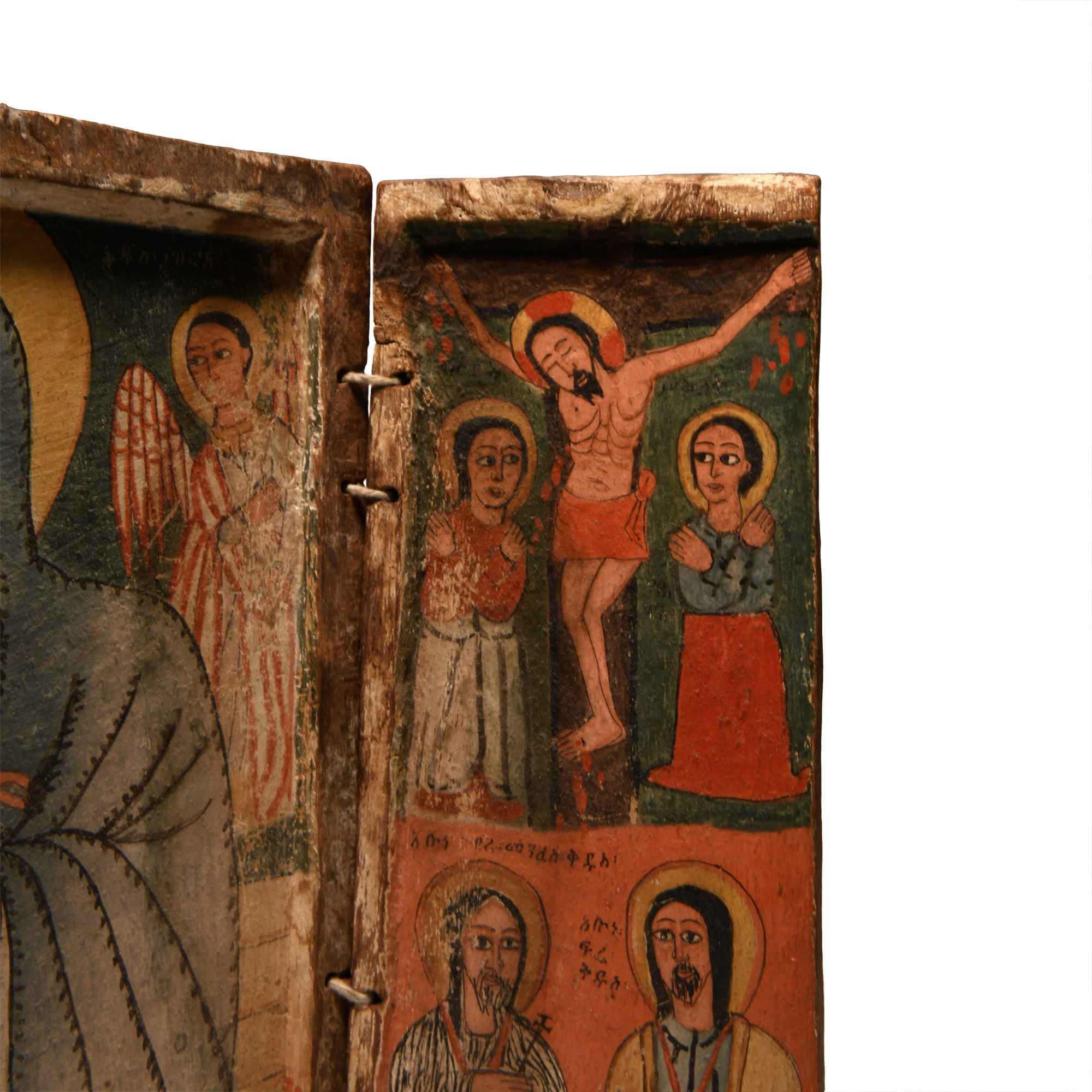 Ethiopian Triptych Icon with the Virgin and Child