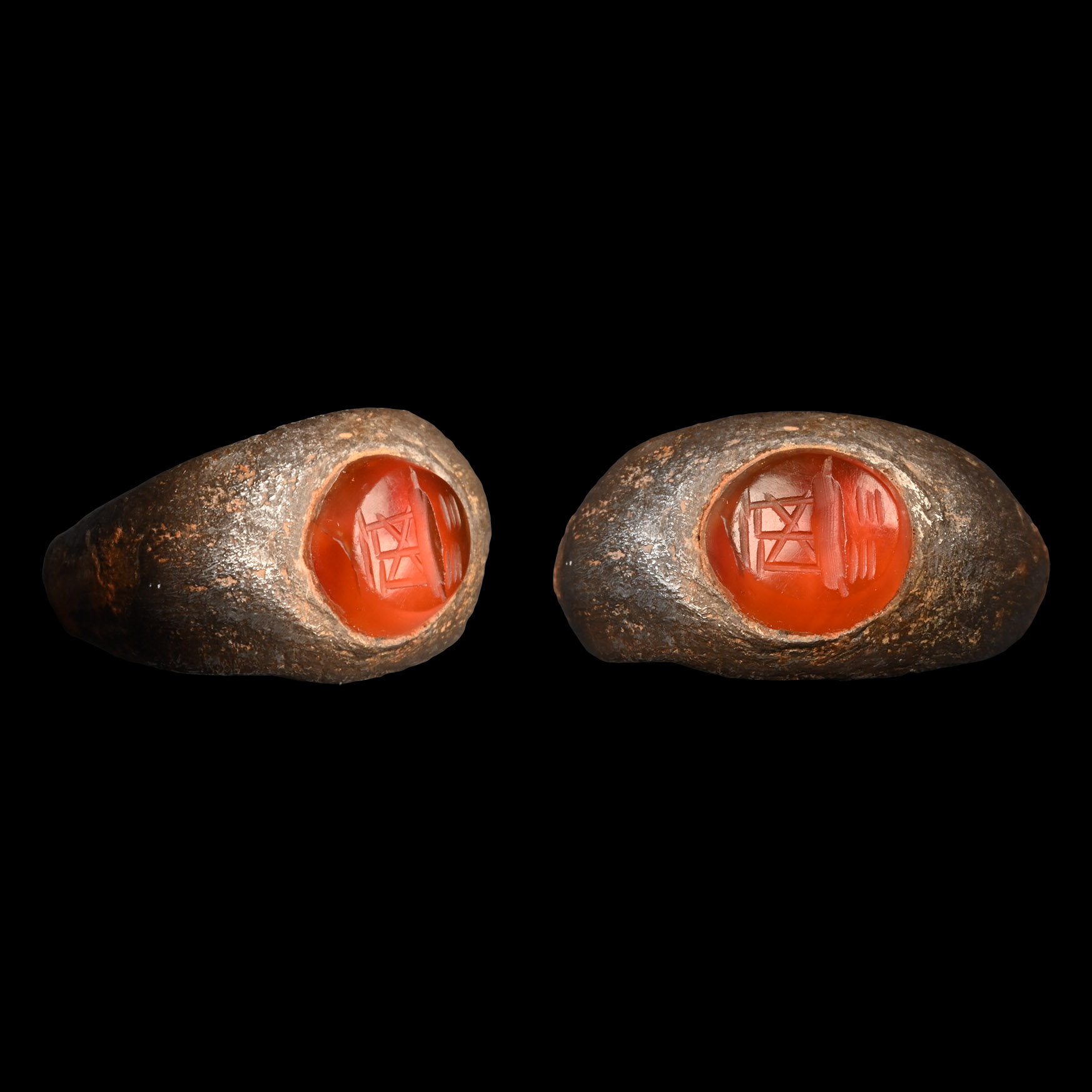 Roman Silver Ring with Carnelian Gemstone