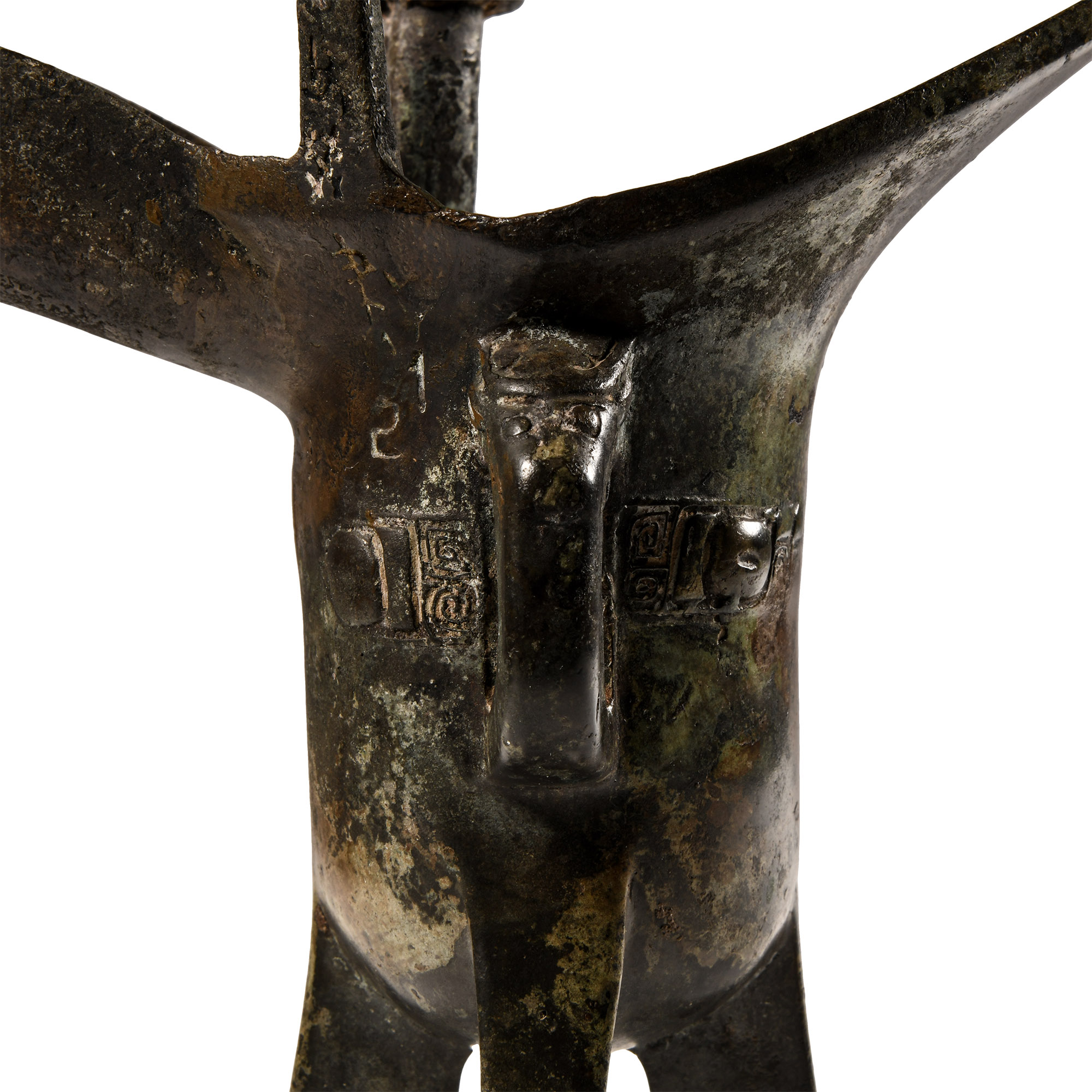 Archaic Chinese Shang Bronze Jiu