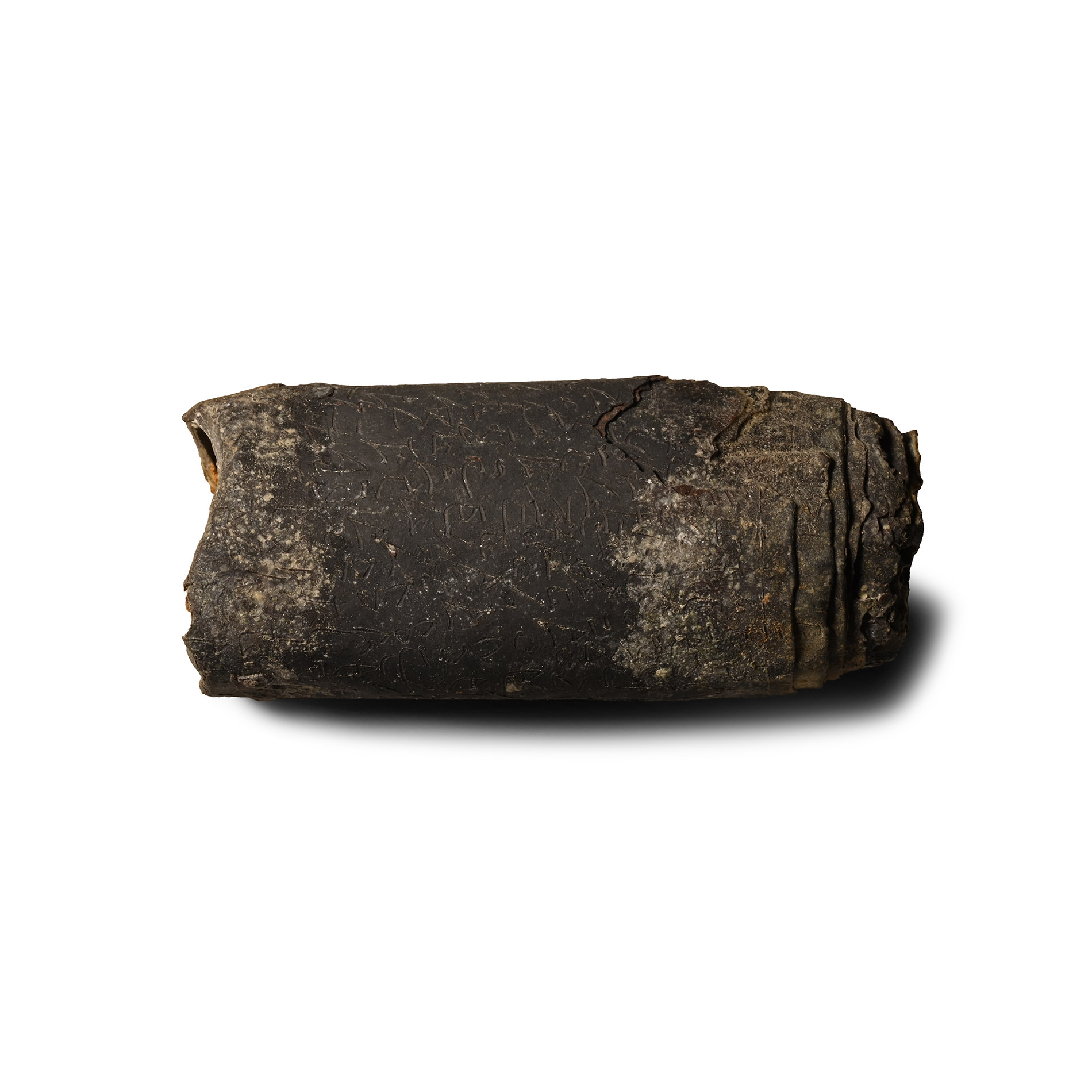 Unopened Aramaic Lead Scroll with Magical Text