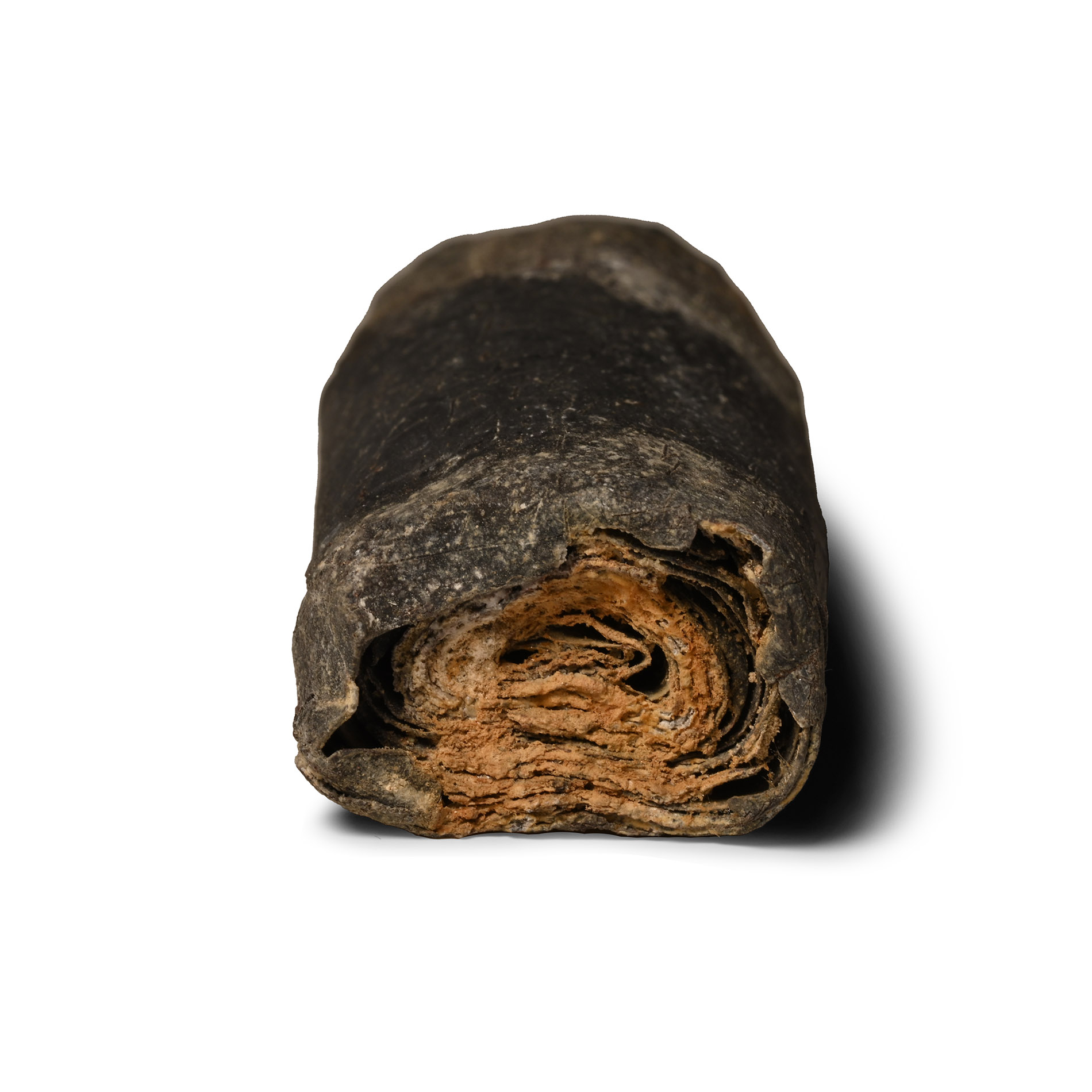 Unopened Aramaic Lead Scroll with Magical Text