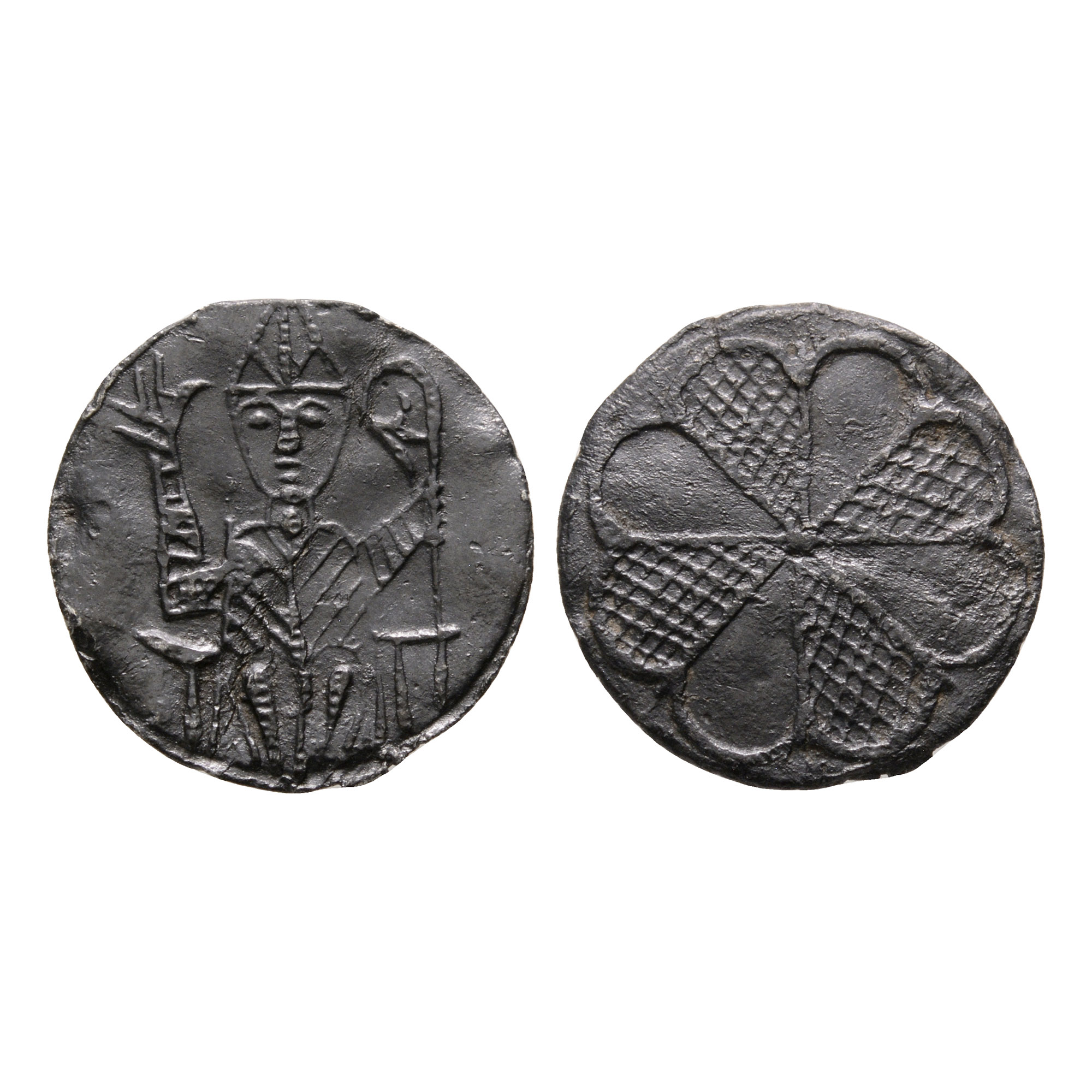 Medieval 'Thames' Bifacial Pewter Wine Tavern Token