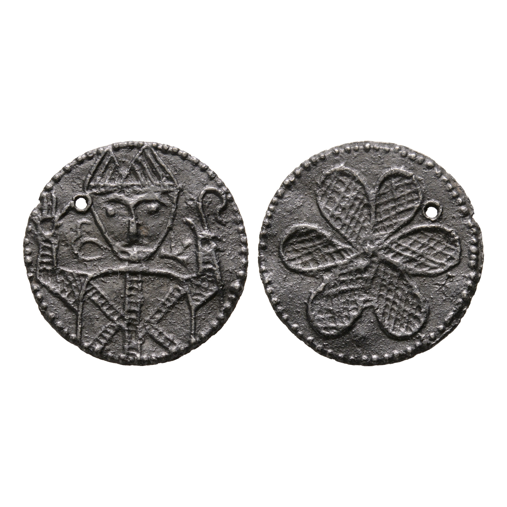 Medieval 'Thames' Bifacial Pewter Wine Tavern Token
