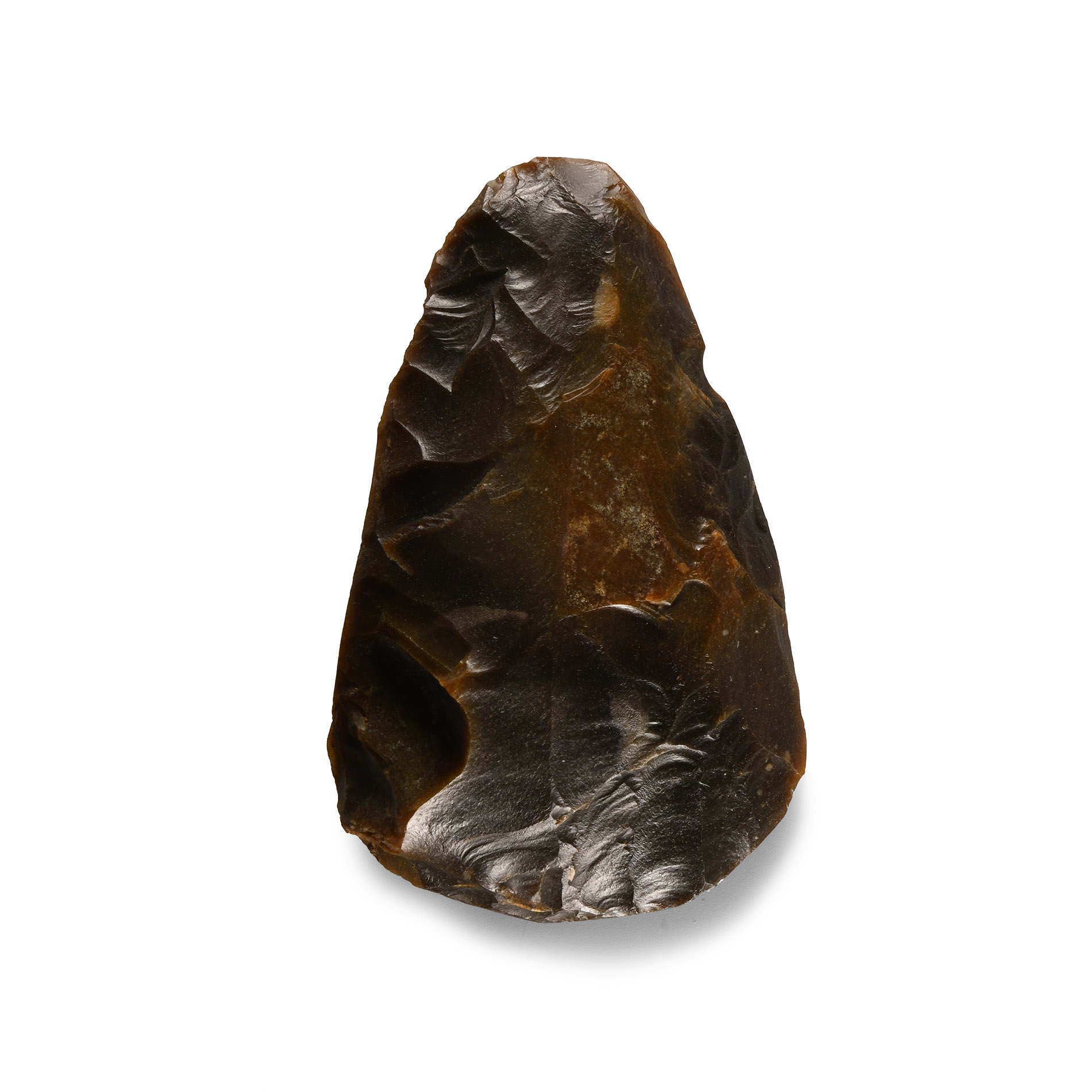 Stone Age 'Central France' Chestnut-Brown Knapped Flint Handaxe