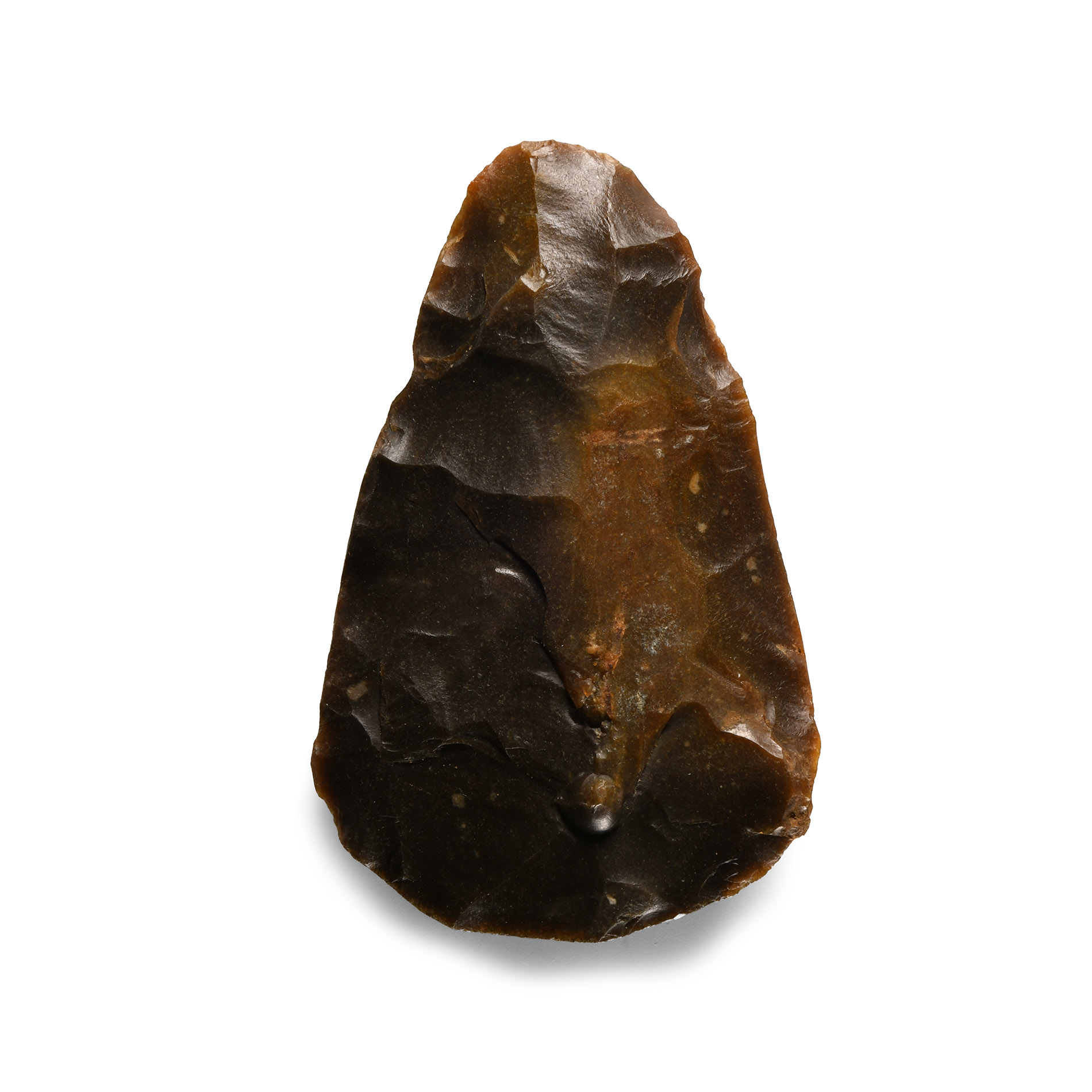 Stone Age 'Central France' Chestnut-Brown Knapped Flint Handaxe