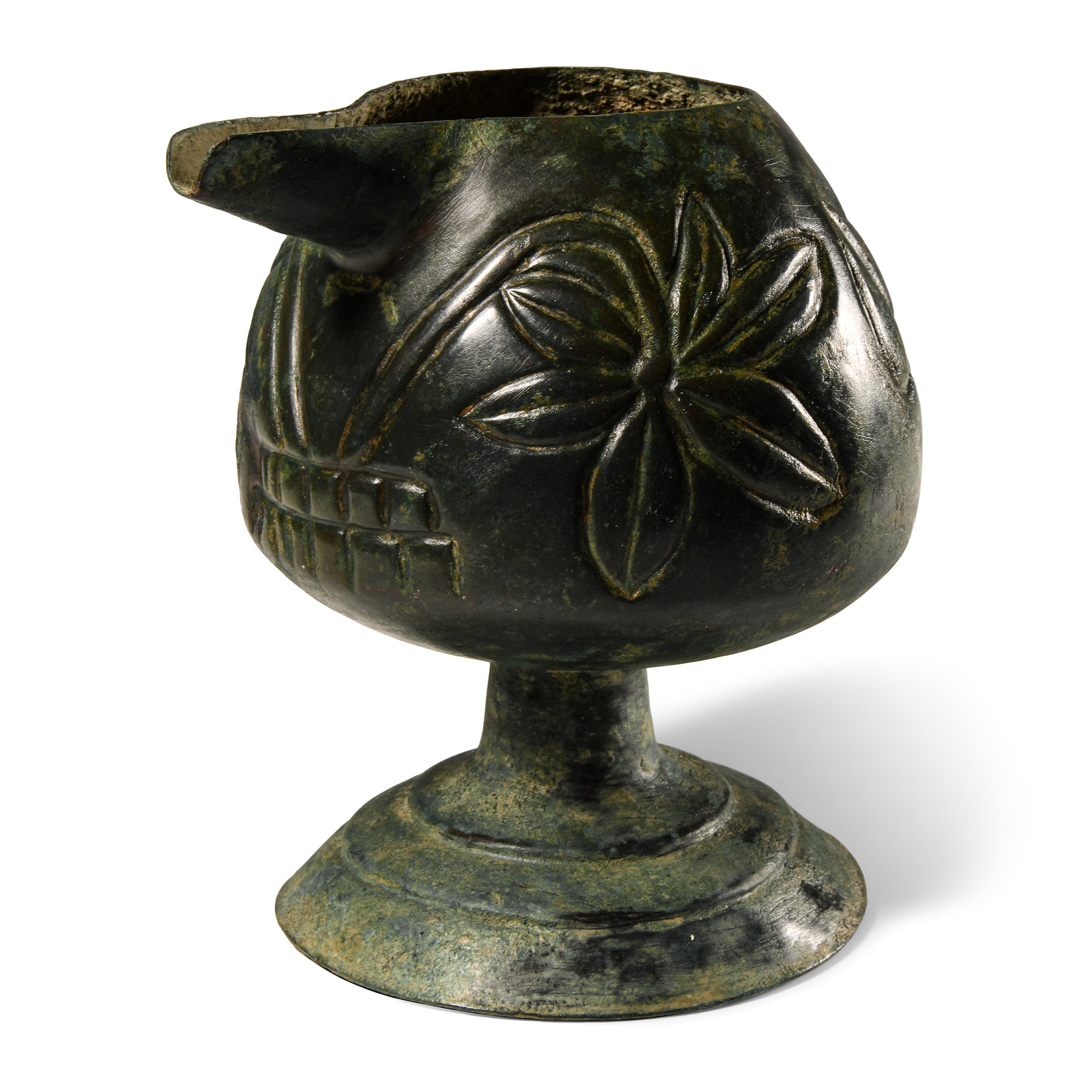 Elamite Spouted Vessel with Flowers
