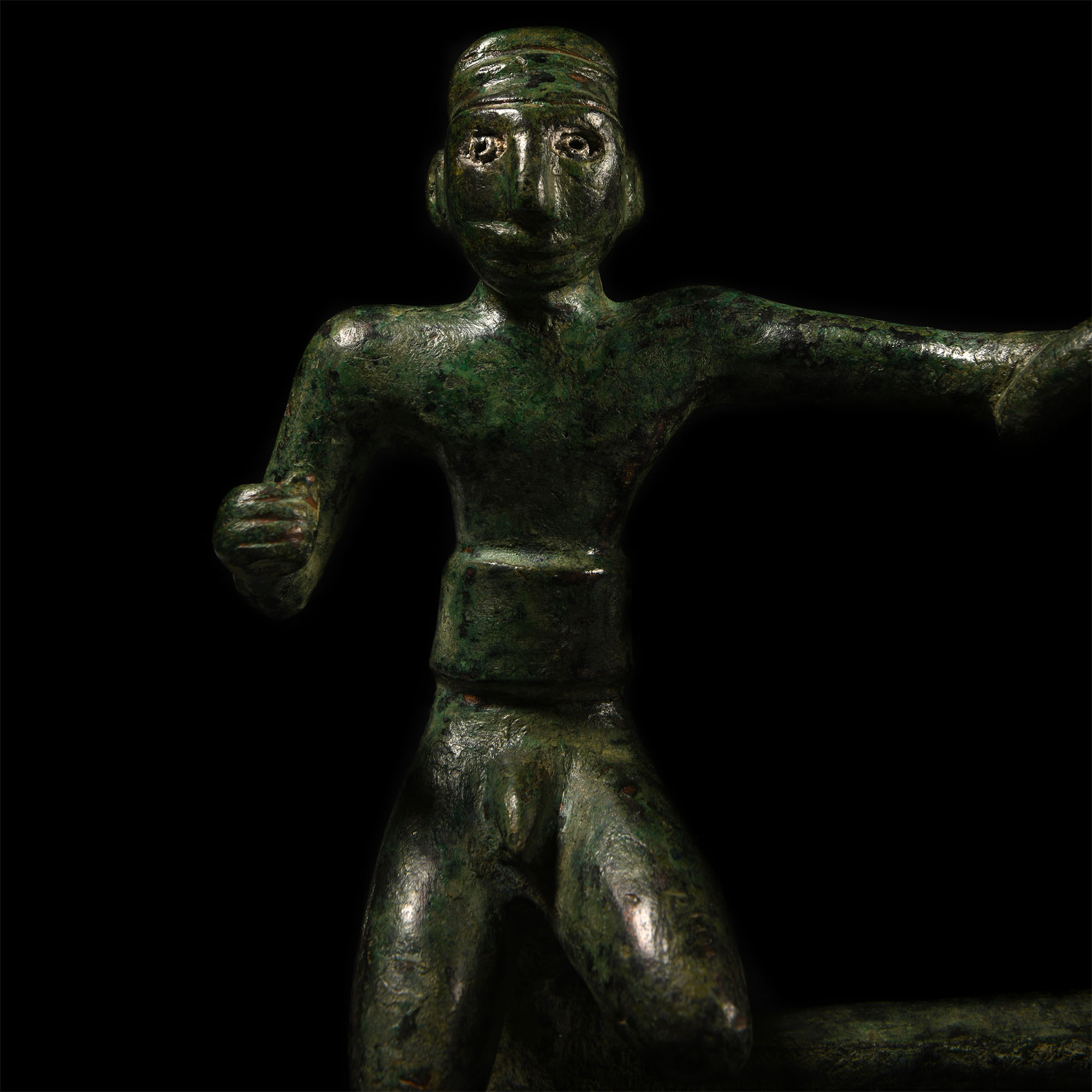 Mesopotamian Torch Bearer Stand with Lion Tamer