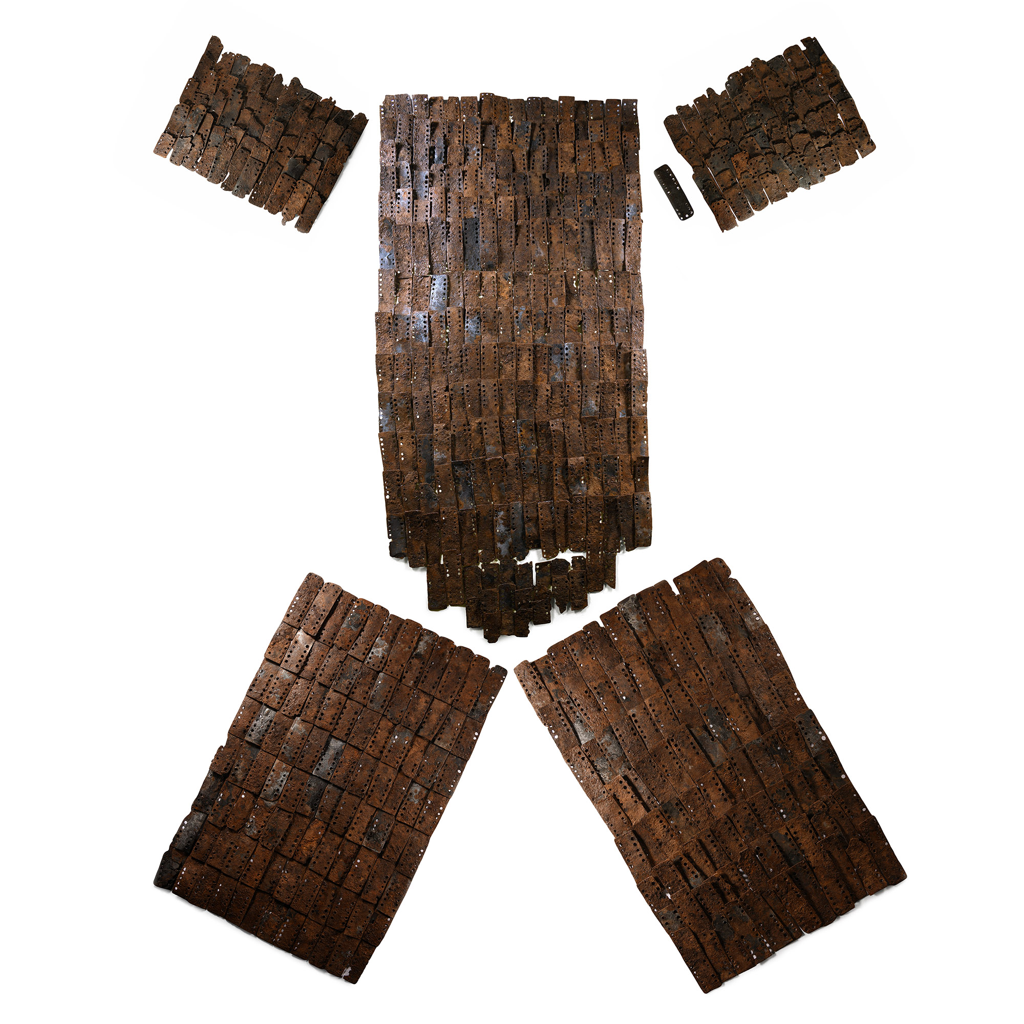 Chinese Jin Jurchen Warrior Signed Suit of Iron Plate Armour
