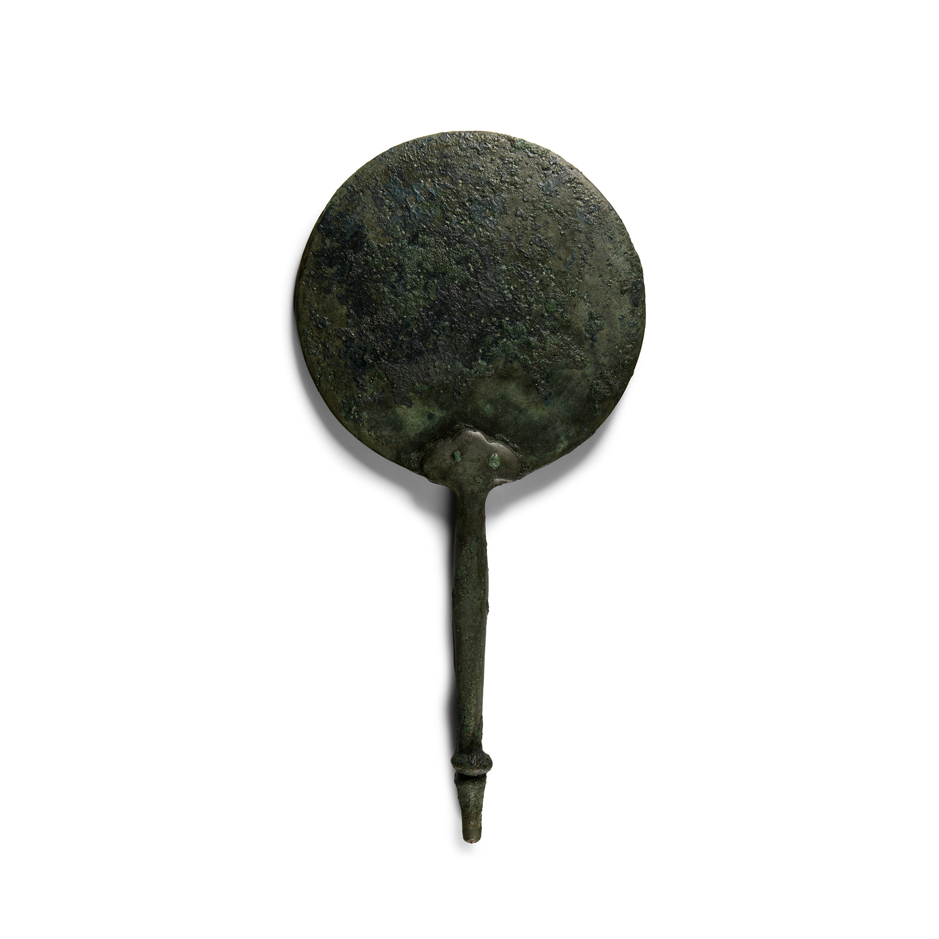 Greek Bronze Handled Mirror