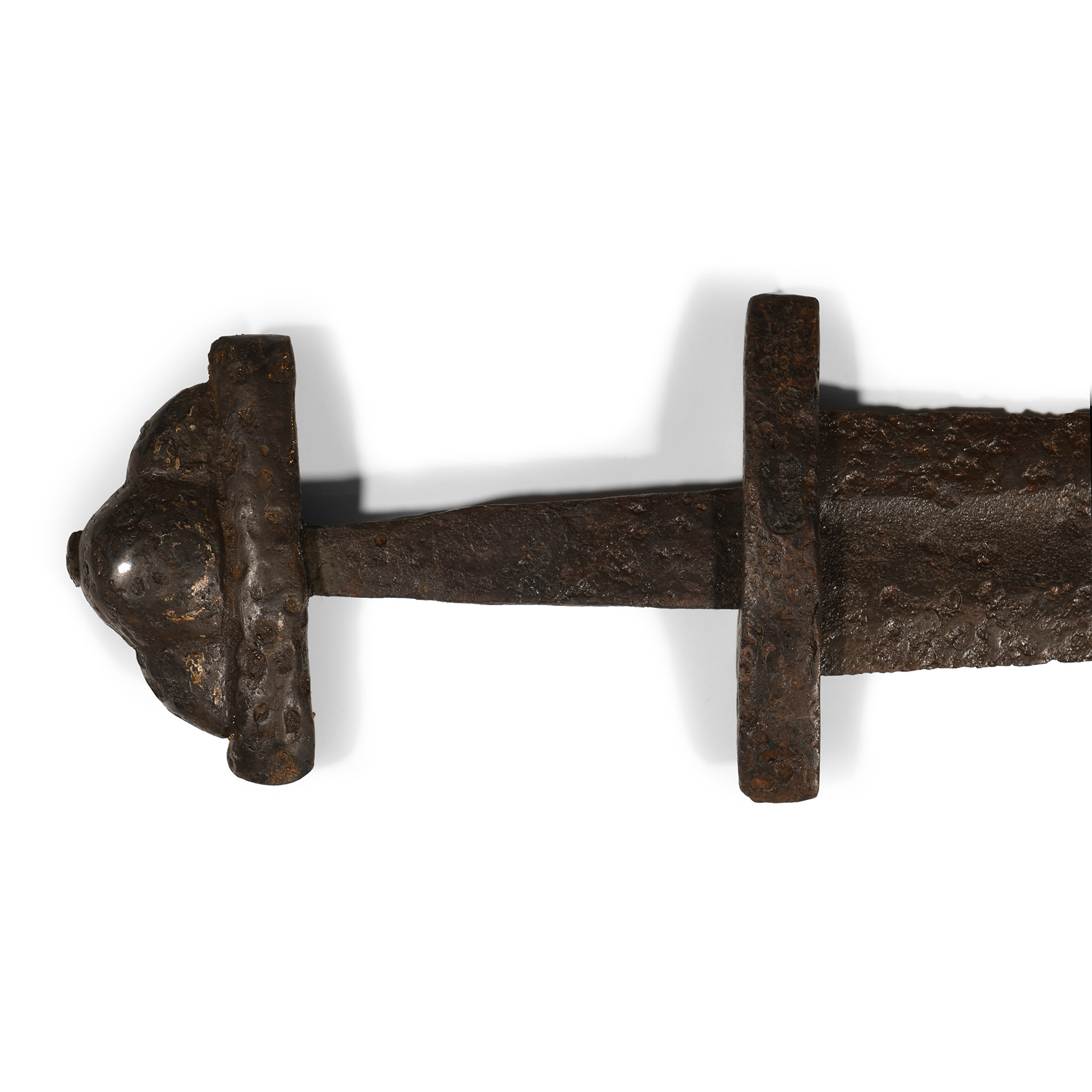 Viking Iron Sword with Three-Lobed Pommel