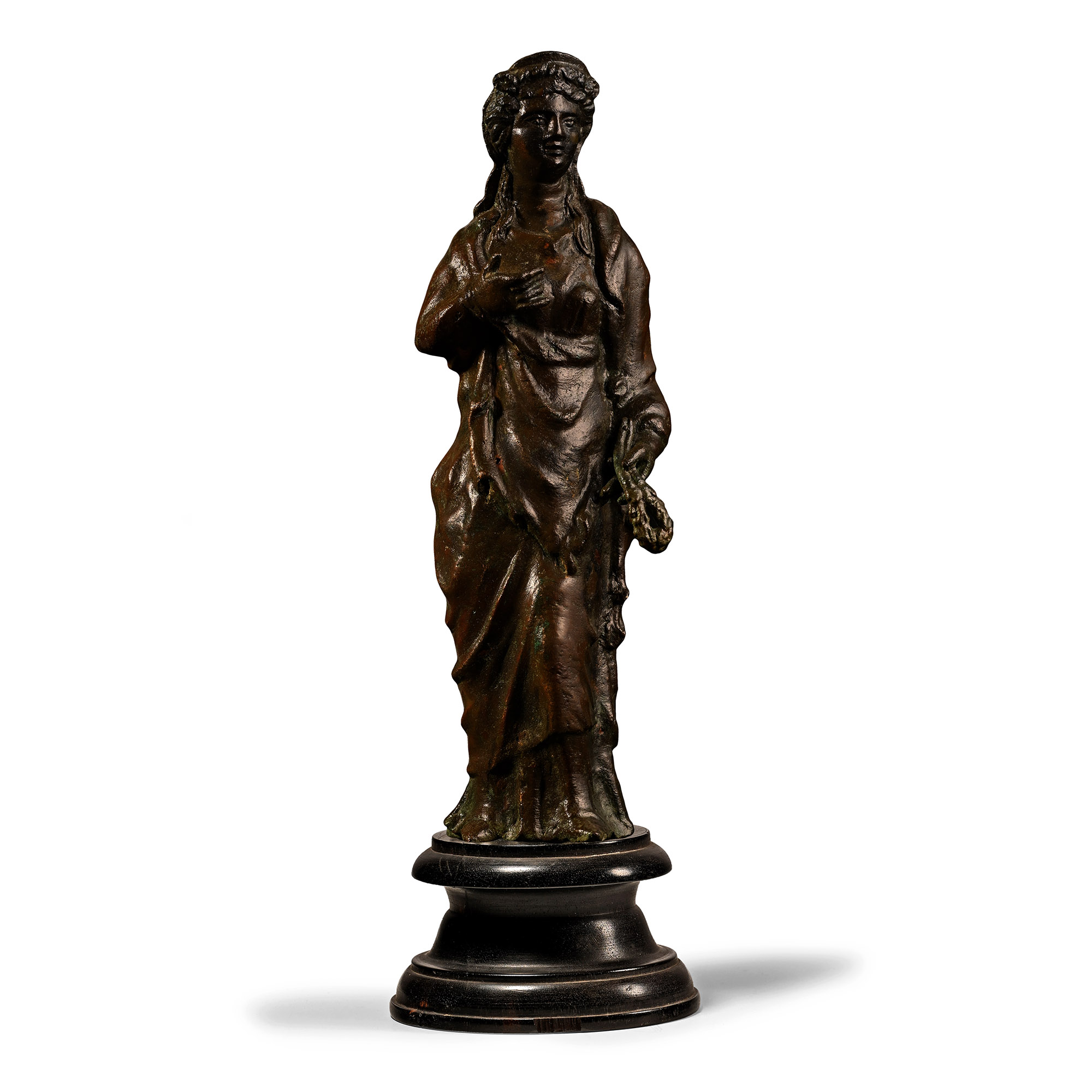 Roman Bronze Figure of the Goddess Flora