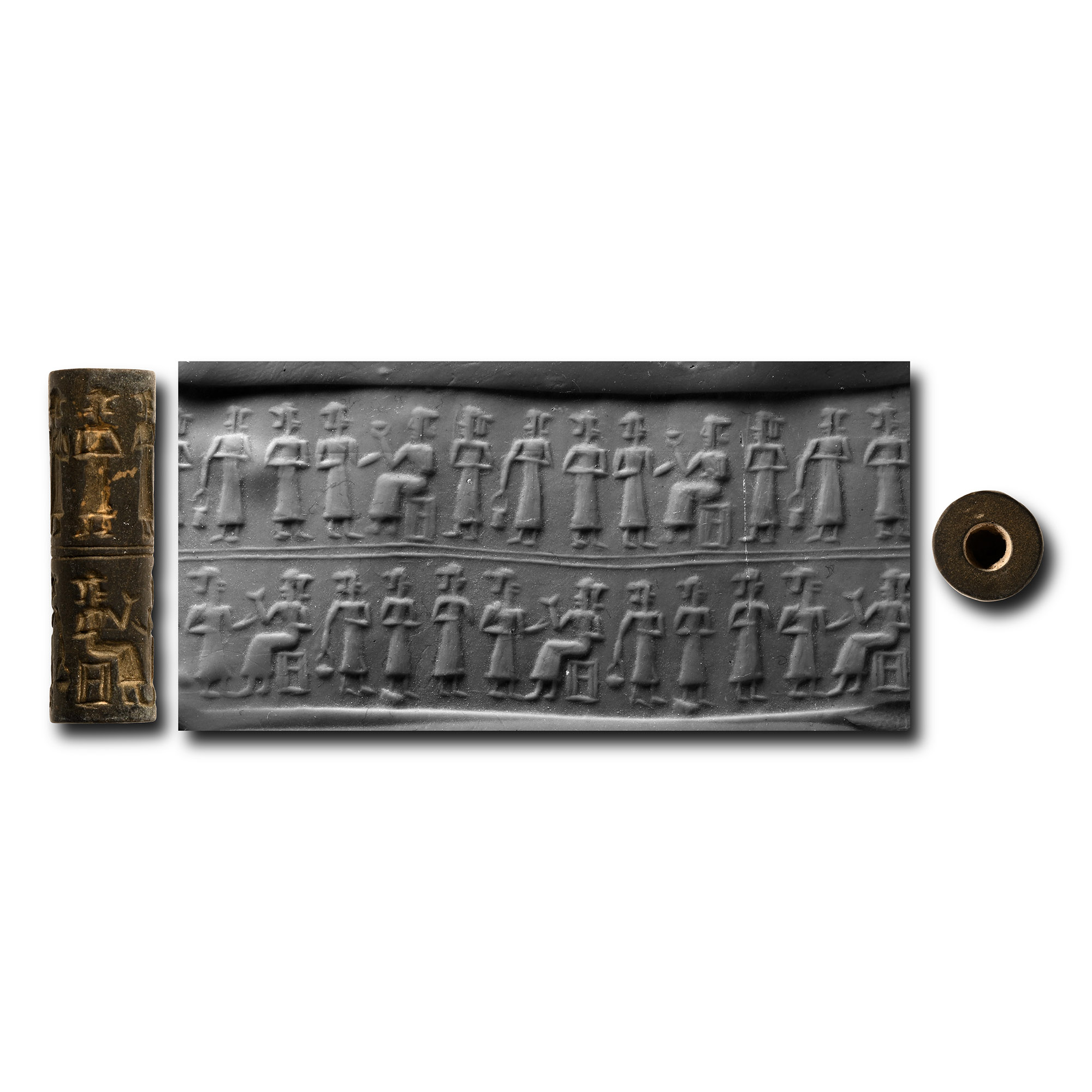 Early Dynastic Cylinder Seal with Worshipping Parade