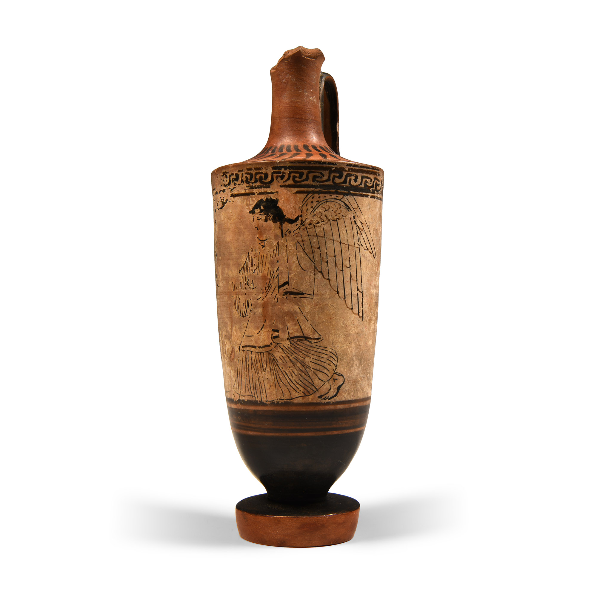 Greek 'Lord Elgin's' Attic White-Ground and Black-Figure Lekythos, Circle of the Aischines Painter
