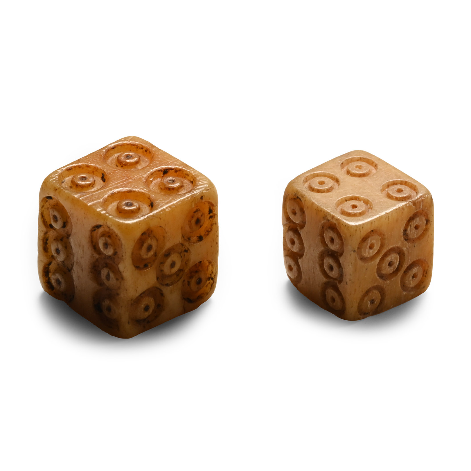 Roman Bone Gaming Dice Pair