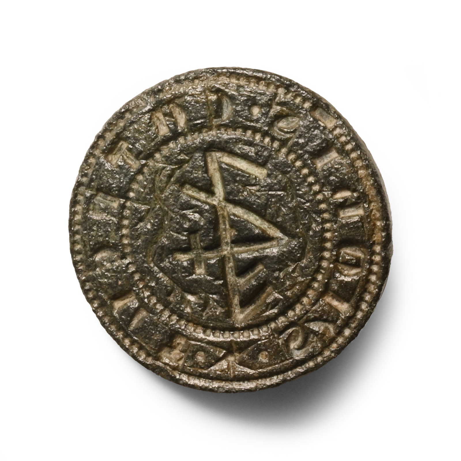 Medieval Bronze Seal Matrix of Merchant John Catfield