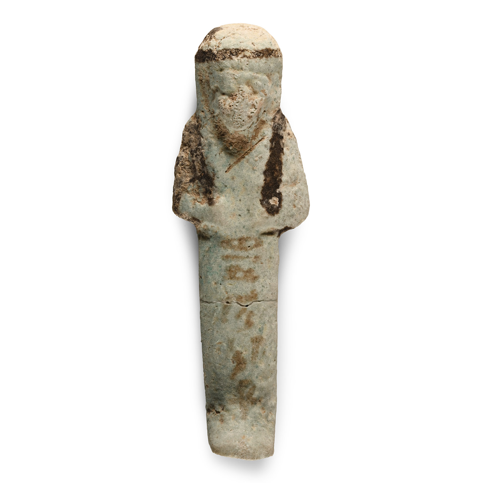 Egyptian Faience Hieroglyphic Shabti For Djed-Bastet-iuef-ankh