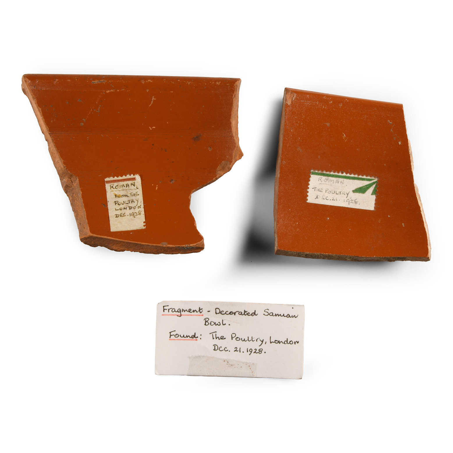 Romano-British 'Poultry' Samian Ware Sherd Group