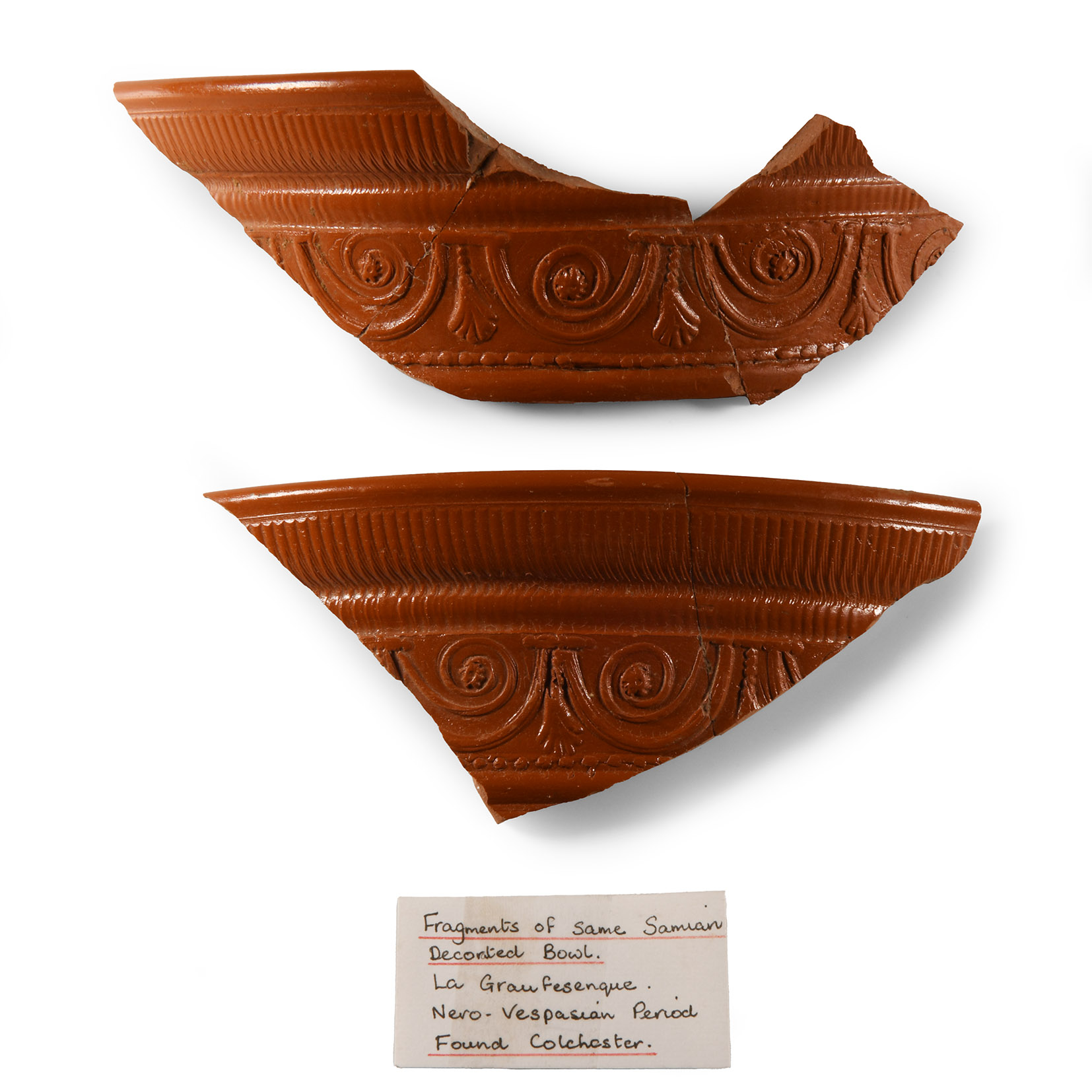 Romano-British 'Colchester' Samian Ware Sherd Group